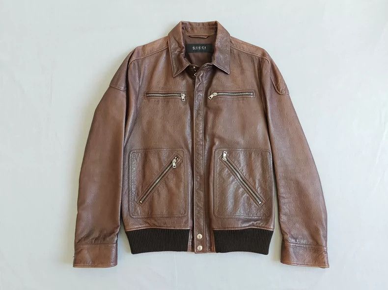 Gucci Gucci Old-fashioned leather jacket 2501-Nextarrow Size US S / EU 44-46 / 1 - 1 Thumbnail
