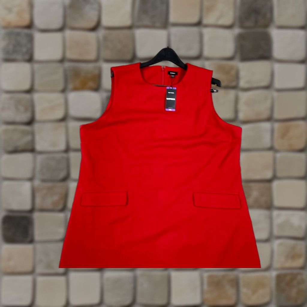 Express **Red Women's Express 2XL Shift Dress Zip Lined Scoop Neck** User: Red Women's Express 2XL Shift Dress Zip Lined Scoop Neck Size XXL / US 16-18 / IT 52-54 - 1 Thumbnail