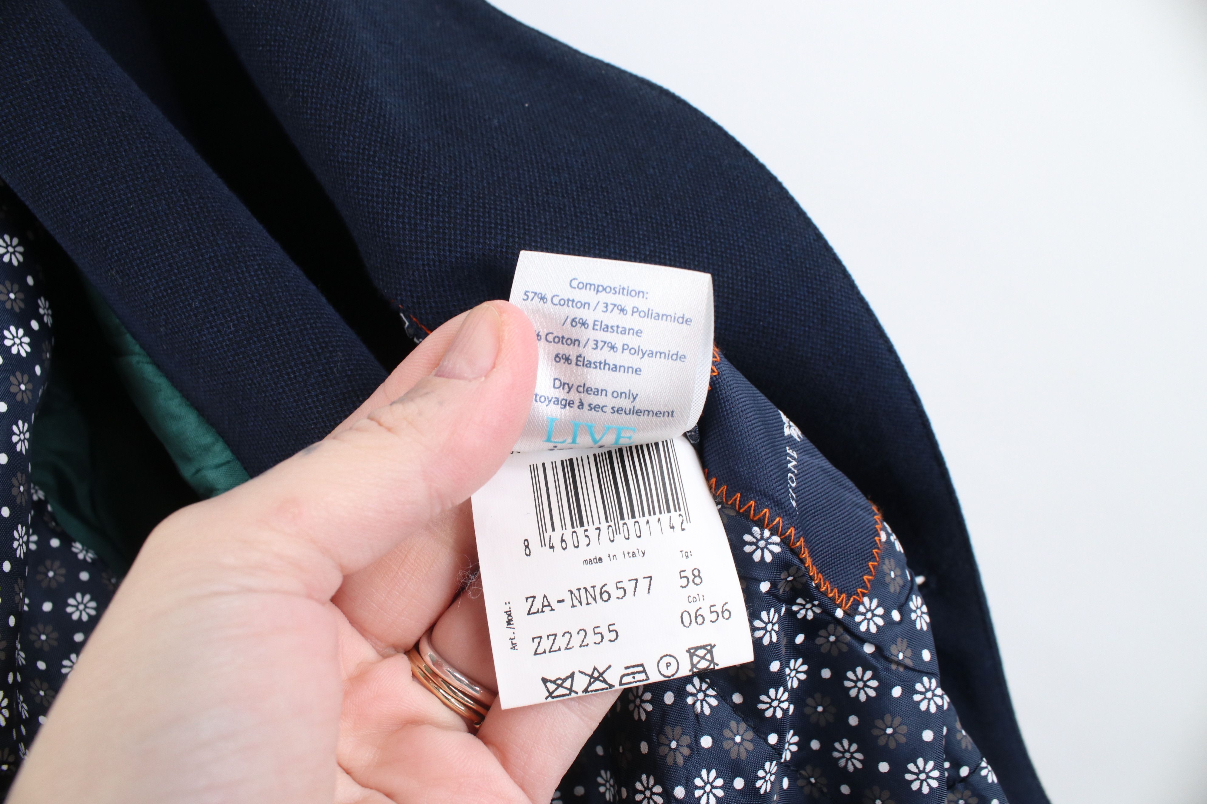 Stone Rose Stone Rose Knit 2 Button Suit Coat Blazer Jacket Navy Blue Size US XXL / EU 58 / 5 - 12 Thumbnail