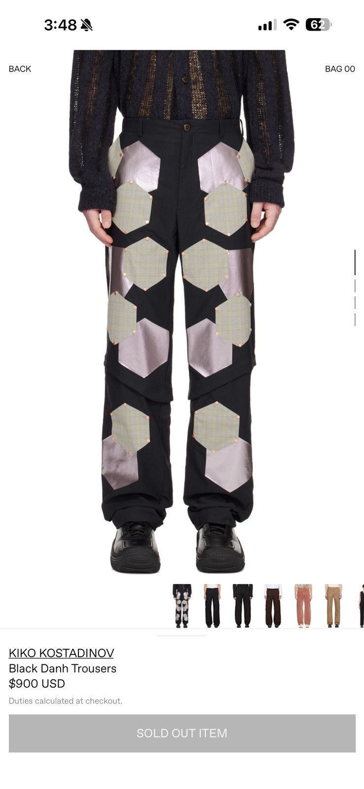 Kiko Kostadinov BLACK DANH TROUSERS Size US 36 / EU 52 - 1 Thumbnail