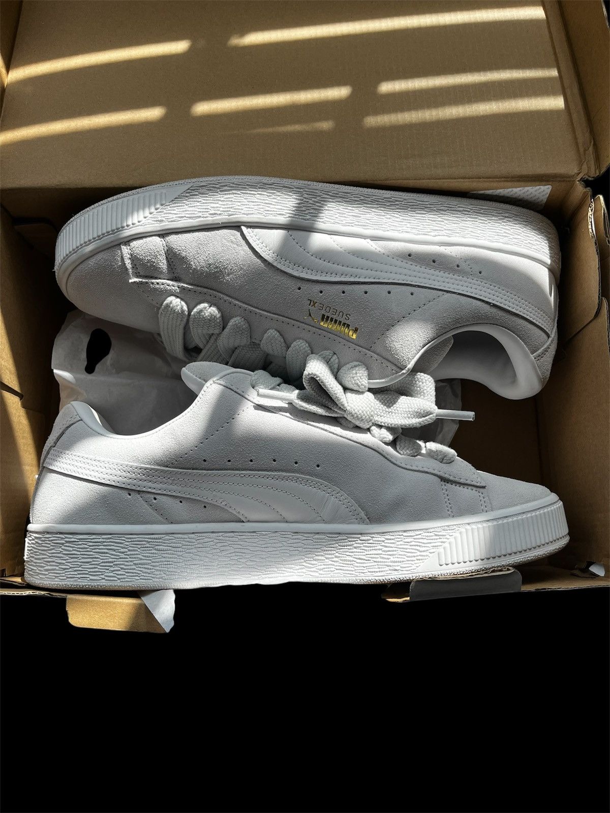 Puma White Puma suede XL shoes Size US 13 / EU 46 - 10 Thumbnail
