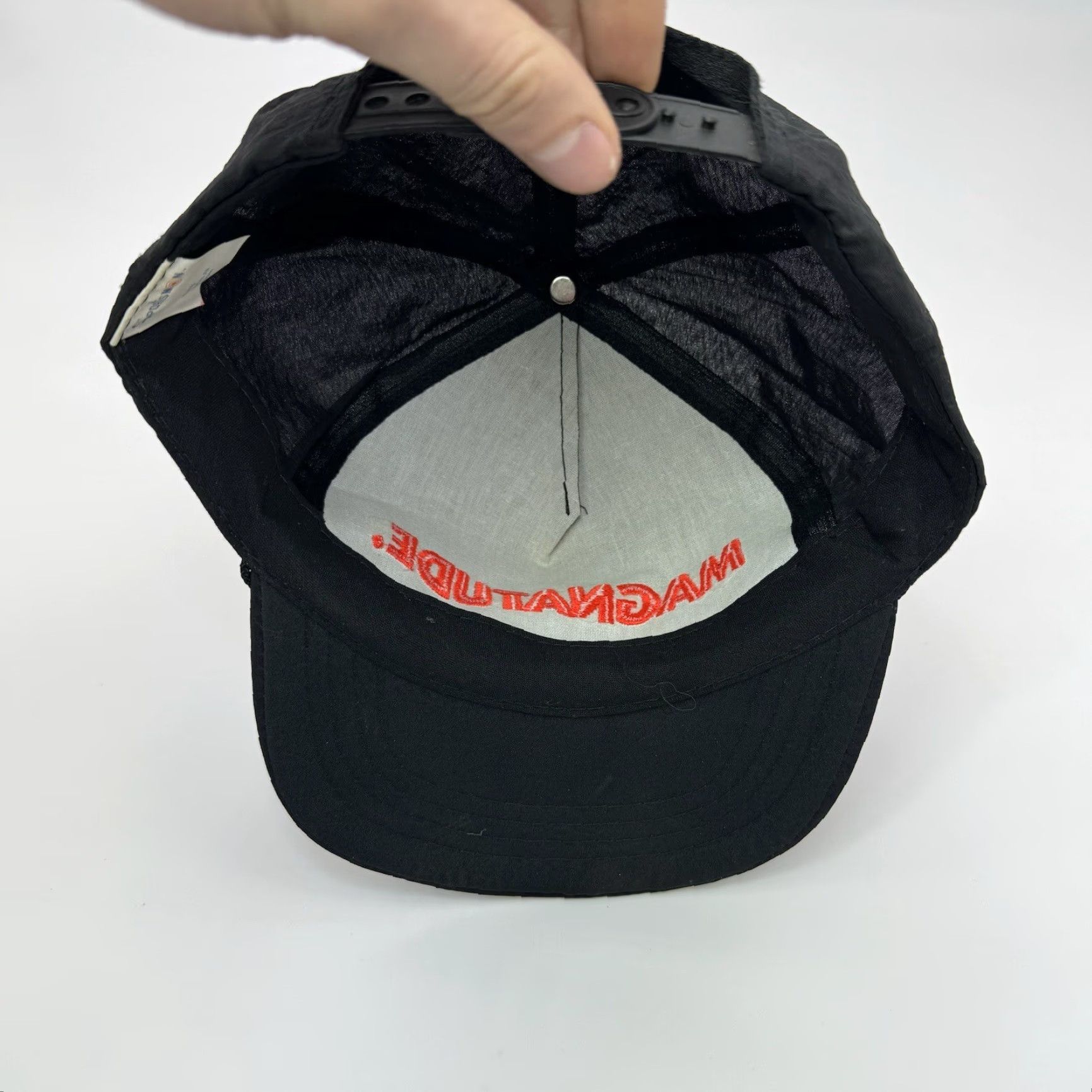 Etro VINTAGE Snapback Hat Magntuade Promo Cigarette Black Nylon Spelletout 90s Retro 80s Men Adjustable Baseball Cap Black Mens Size ONE SIZE - 7 Thumbnail