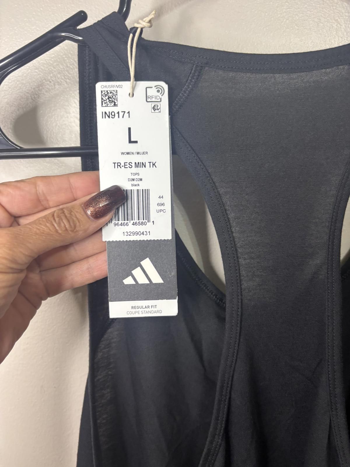 Adidas Adidas Women's Black Athletic Tank Top - Size L Size L / US 10 / IT 46 - 4 Thumbnail