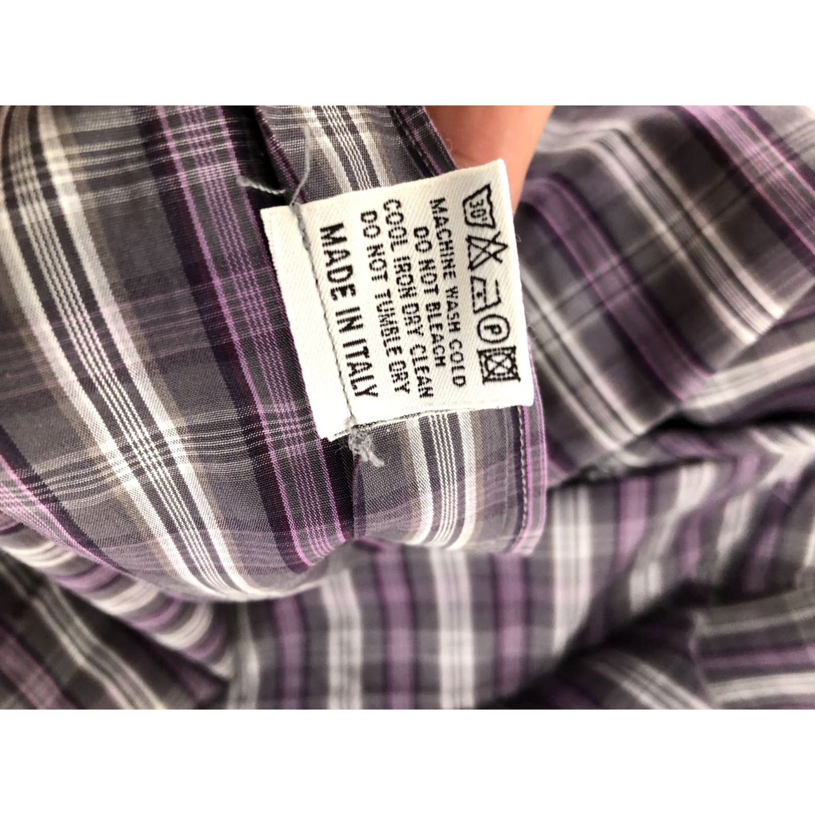Canali CANALI Shirt Plaid Multicolor Mens Lg. Button-Up Long Sleeve Made in Italy Adult Large Size US L / EU 52-54 / 3 - 6 Thumbnail