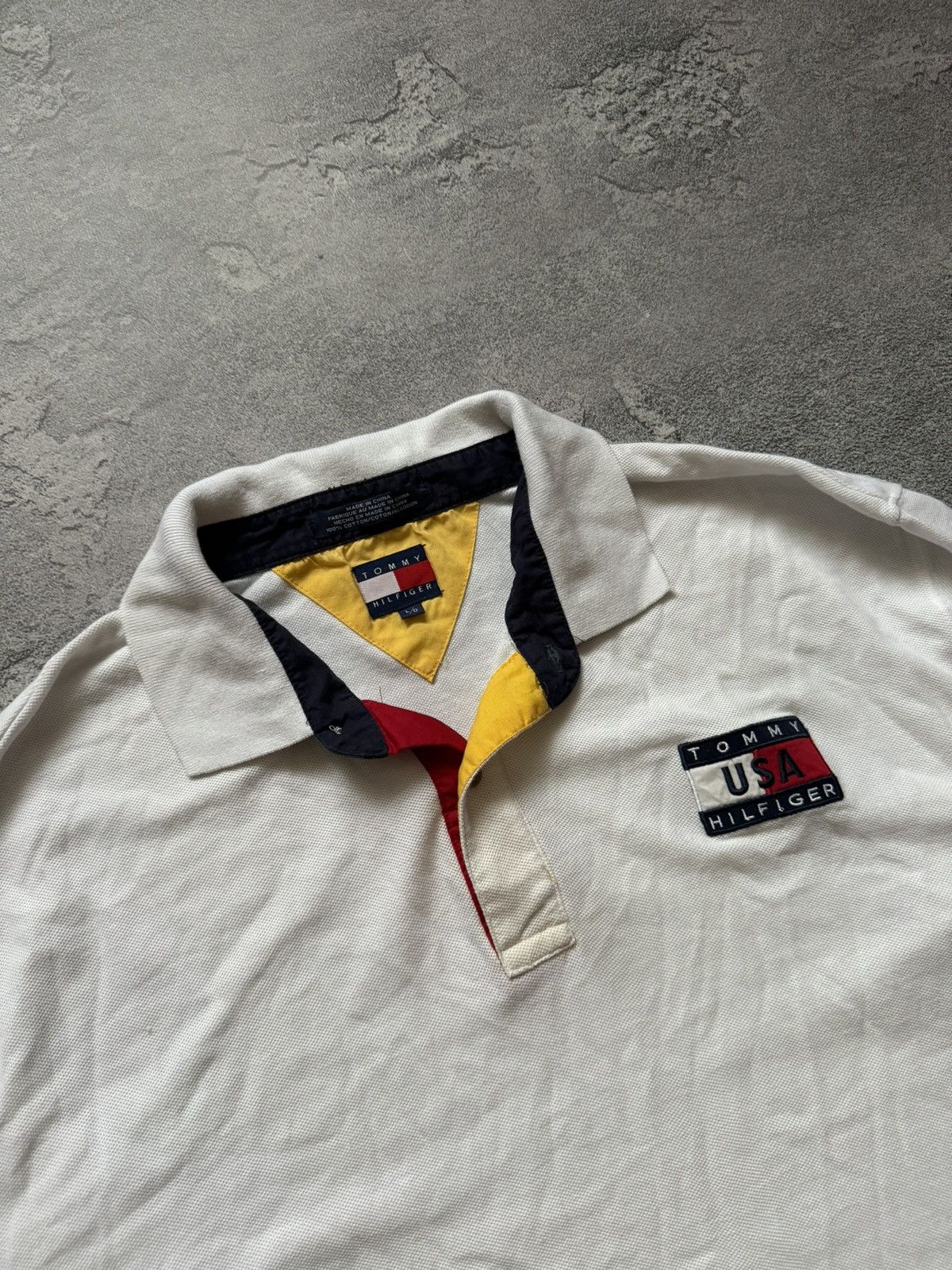Tommy Hilfiger × Vintage Tommy Hilfiger XL vintage USA 🇺🇸 polo tee T-shirt rugby Size US XL / EU 56 / 4 - 4 Thumbnail