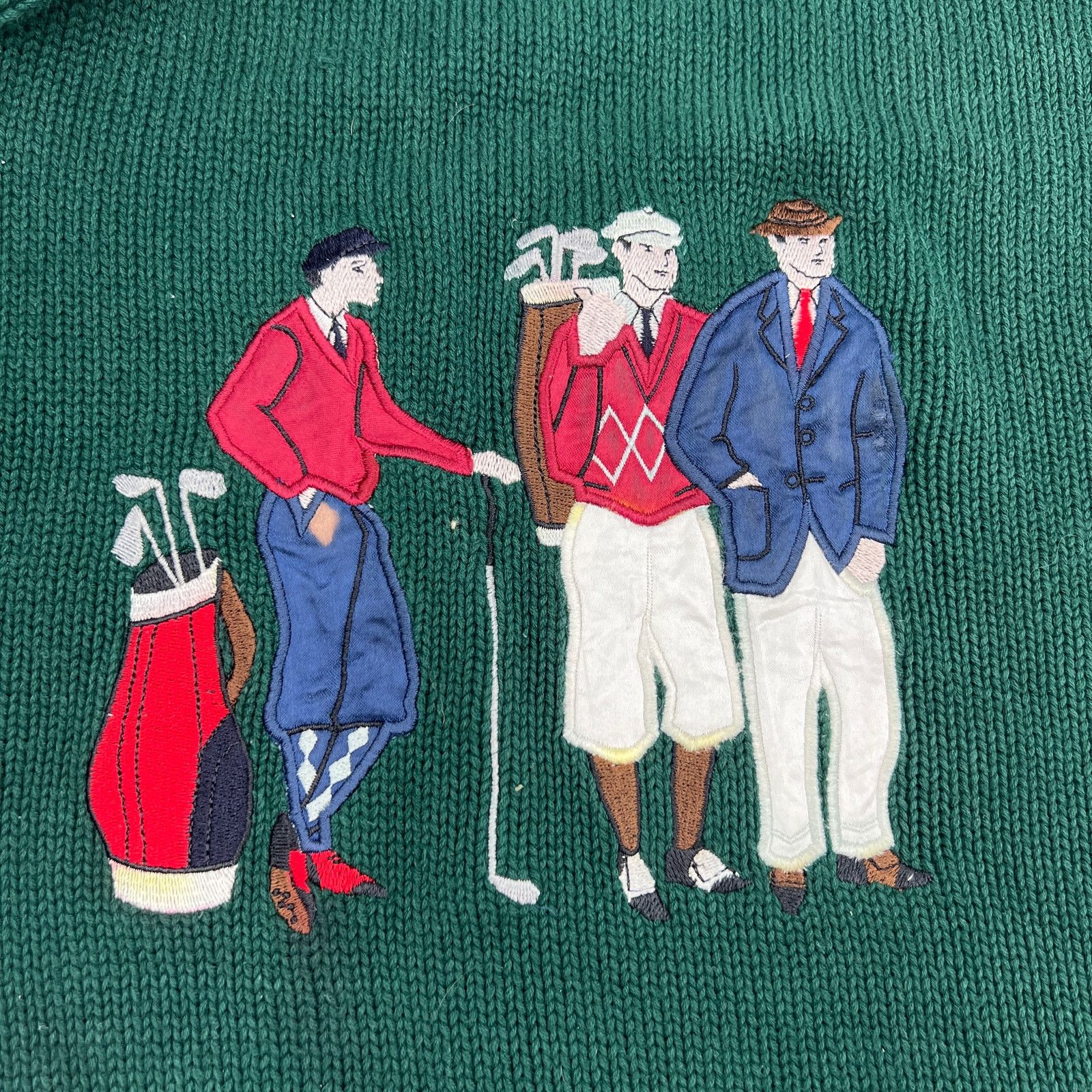 Izod × Vintage Vintage Izod Cotton Pine Green Pullover Crewneck Sweater Size US L / EU 52-54 / 3 - 6 Thumbnail