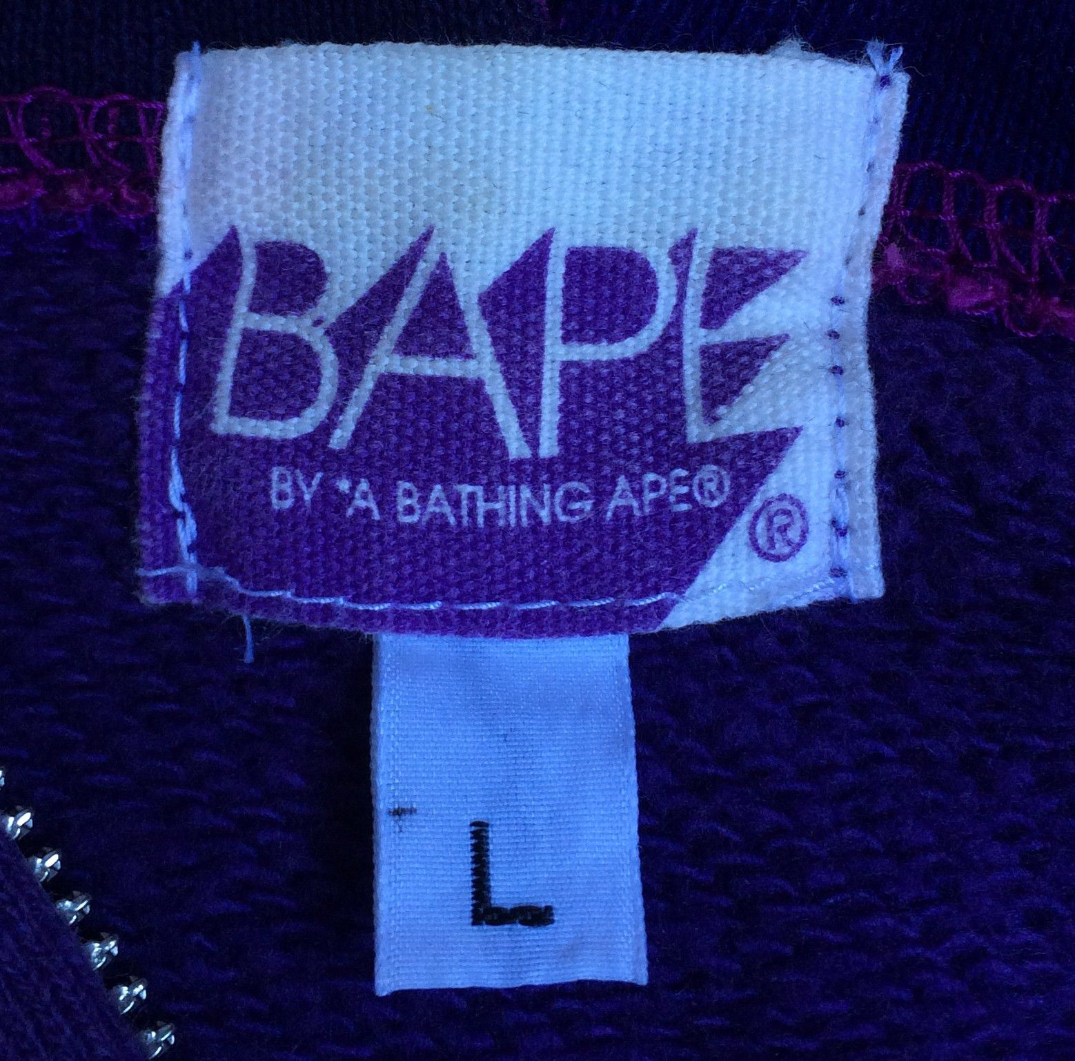 Bape S/S 2006 Bape Purple Camo Shark Hoodie Size US L / EU 52-54 / 3 - 6 Thumbnail