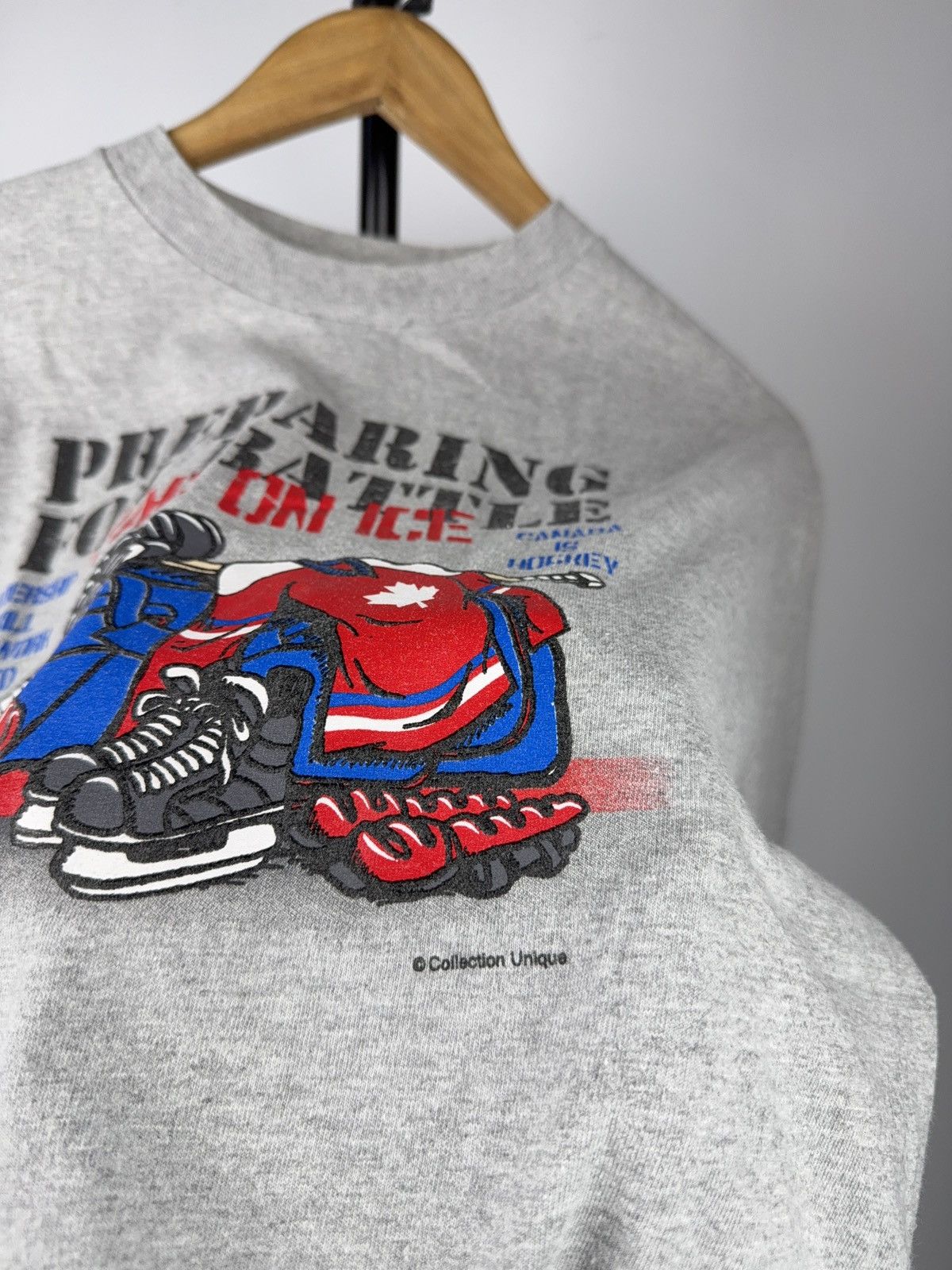 Vintage Vintage 00s Hockey Graphic T Shirt War On Ice Canada Tee Size US M / EU 48-50 / 2 - 5 Thumbnail