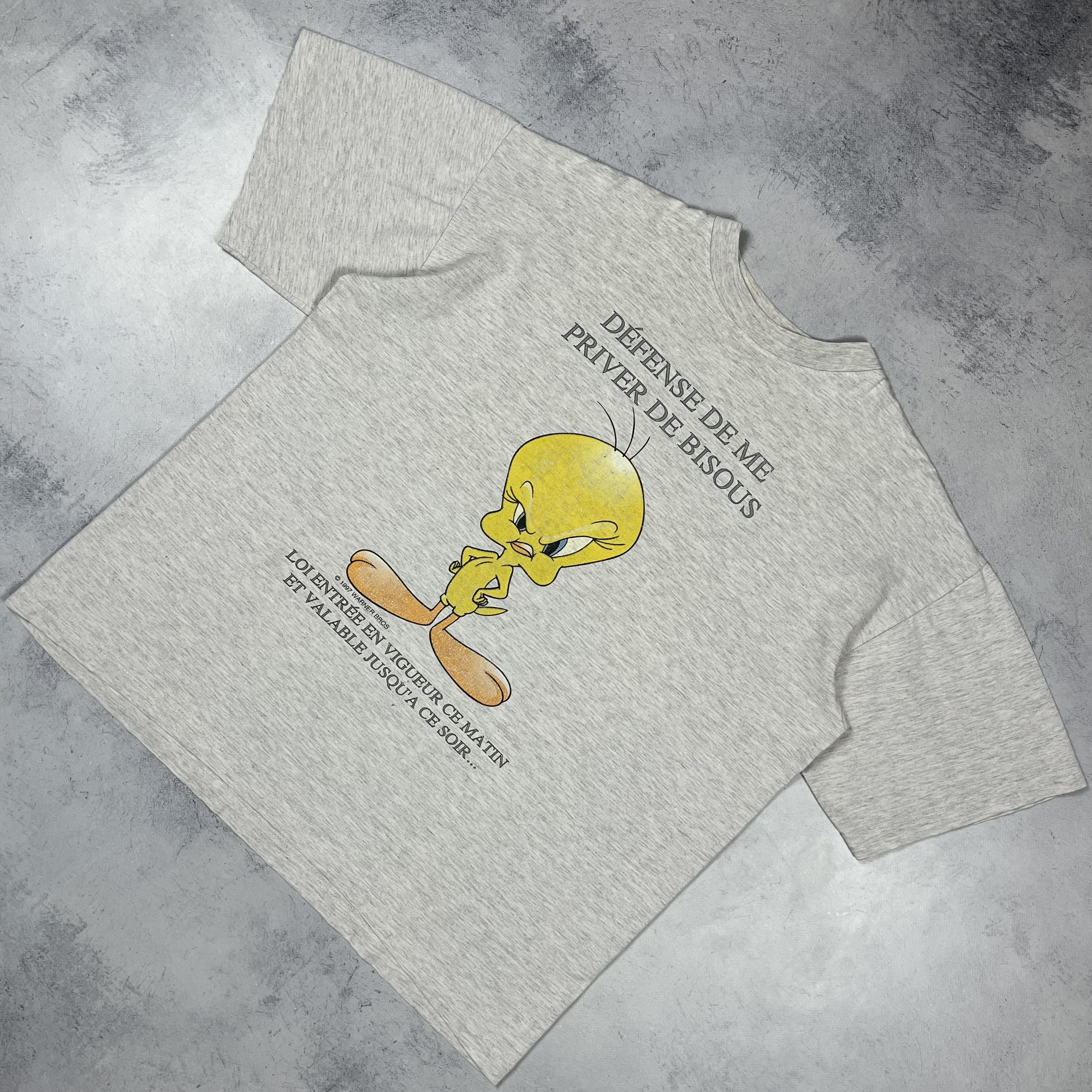 Vintage Vintage Tweety Warner Bros. Cartoon T Shirt 1997 Size US M / EU 48-50 / 2 - 1 Thumbnail