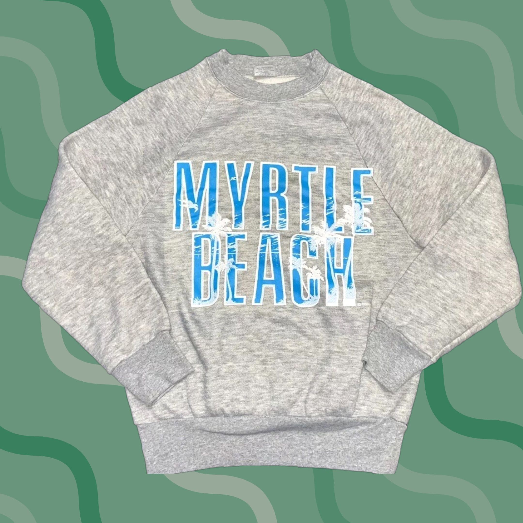 Vintage VINTAGE Yale Myrtle Beach Raglan Sweatshirt S Crewneck Men Gray 80s USA Beach Vacation Shirt Size US S / EU 44-46 / 1 - 1 Thumbnail