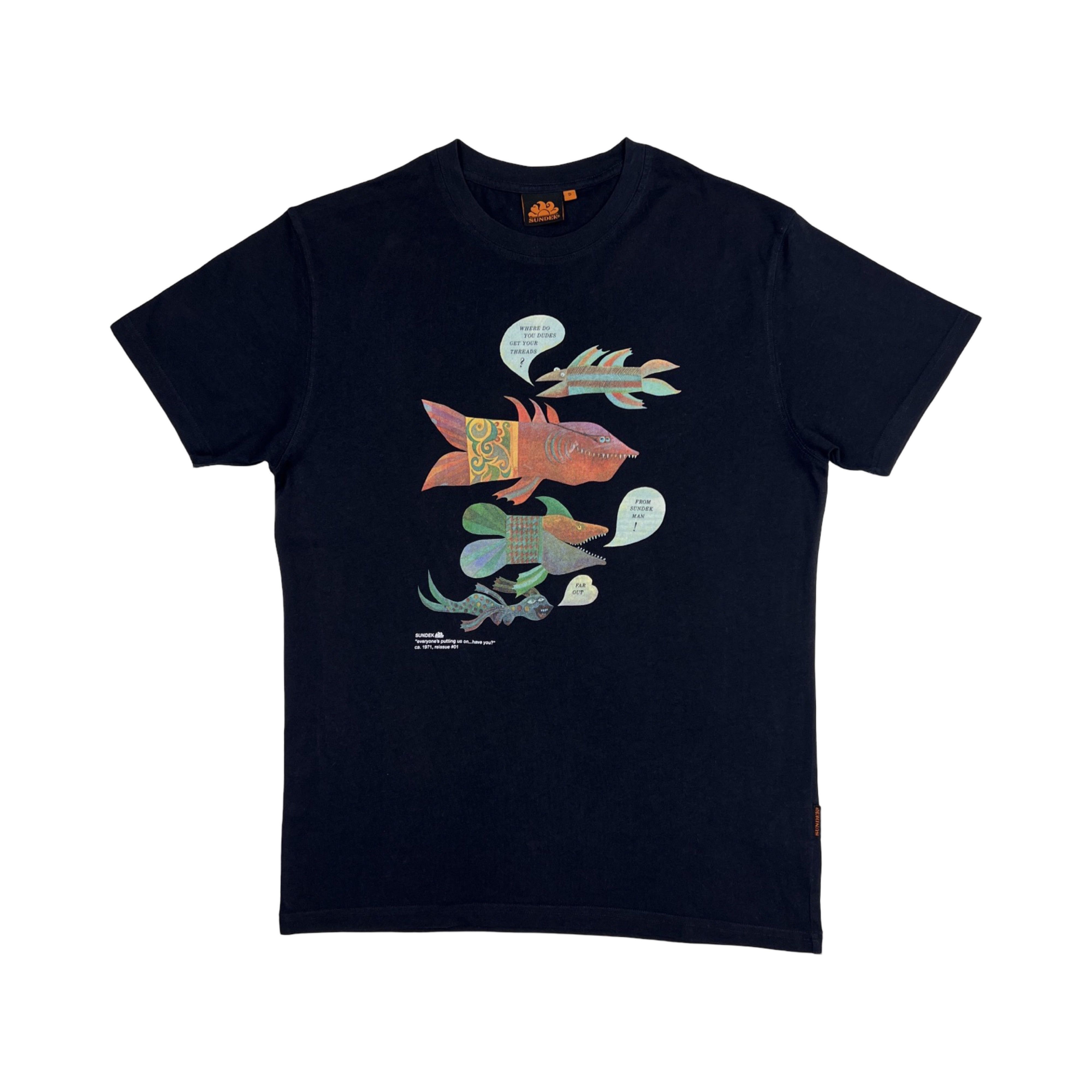Sundek Sundek Fish Pattern Graphic Tee Navy Color Size US S / EU 44-46 / 1 - 1 Thumbnail