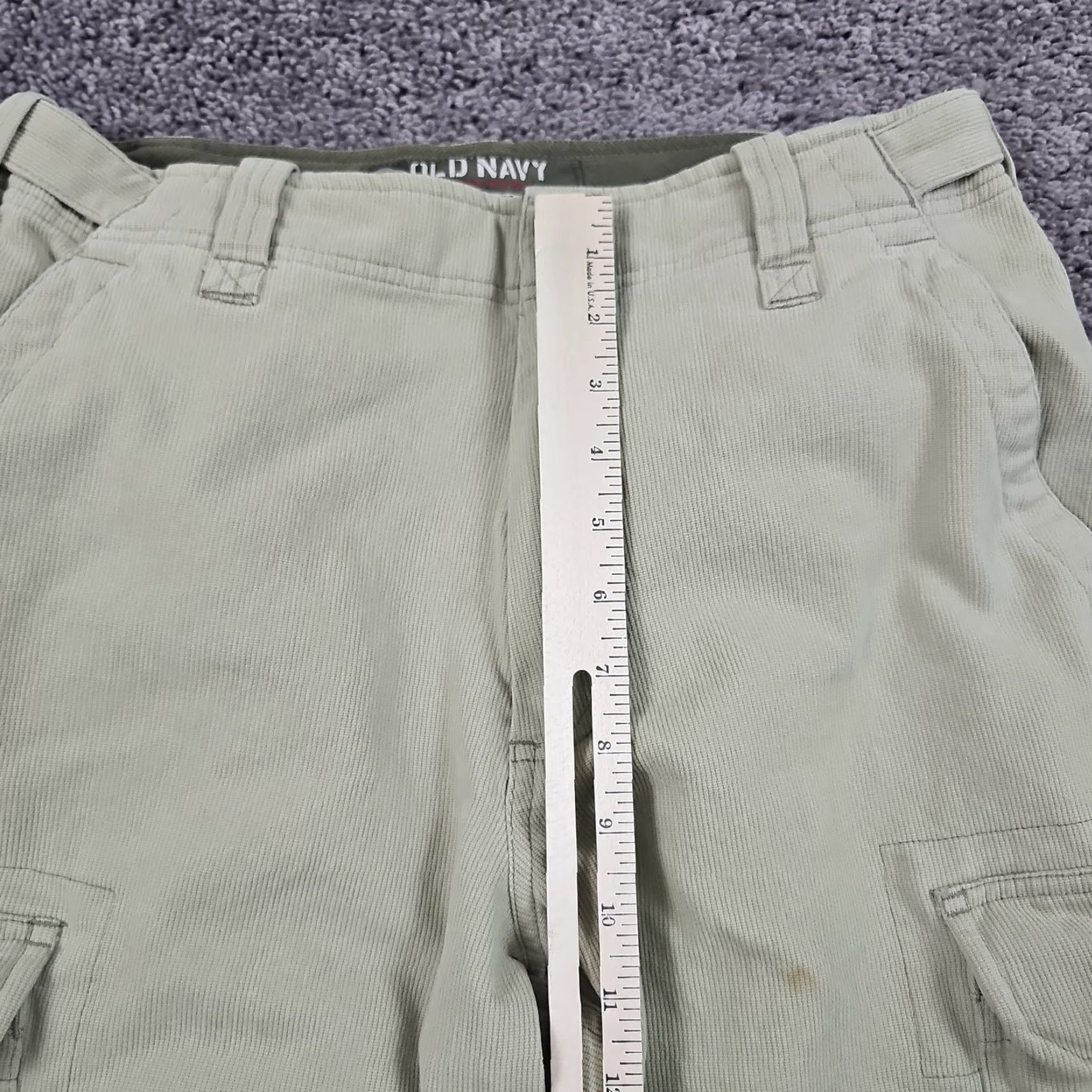 Old Navy VINTAGE Old Navy Pants Mens 31 Beige Corduroy Cargo Grunge Adjustable Y2K Size US 31 - 5 Thumbnail