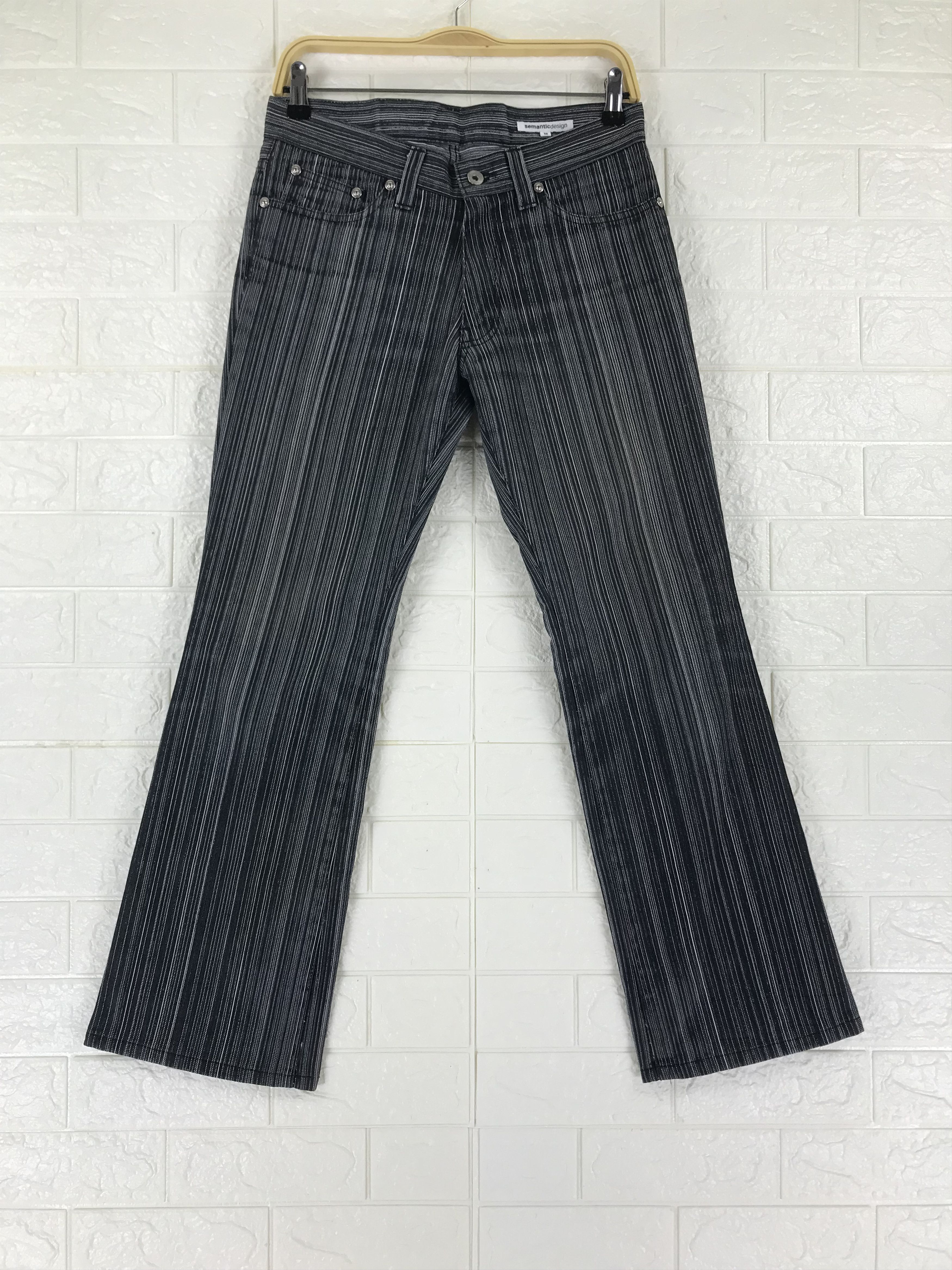 semanticdesign Vintage Semantic Design Striped Flare Pants Size US 29 - 1 Thumbnail