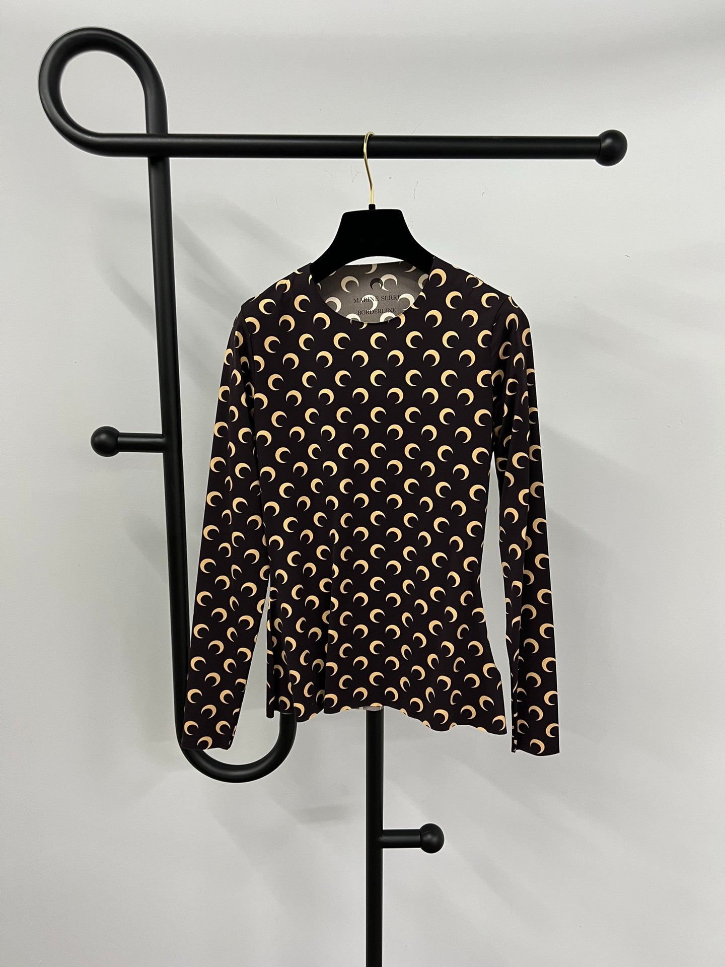 Marine Serre Marine Serre All-over Crescent Long-sleeve Top Size L / US 10 / IT 46 - 1 Thumbnail