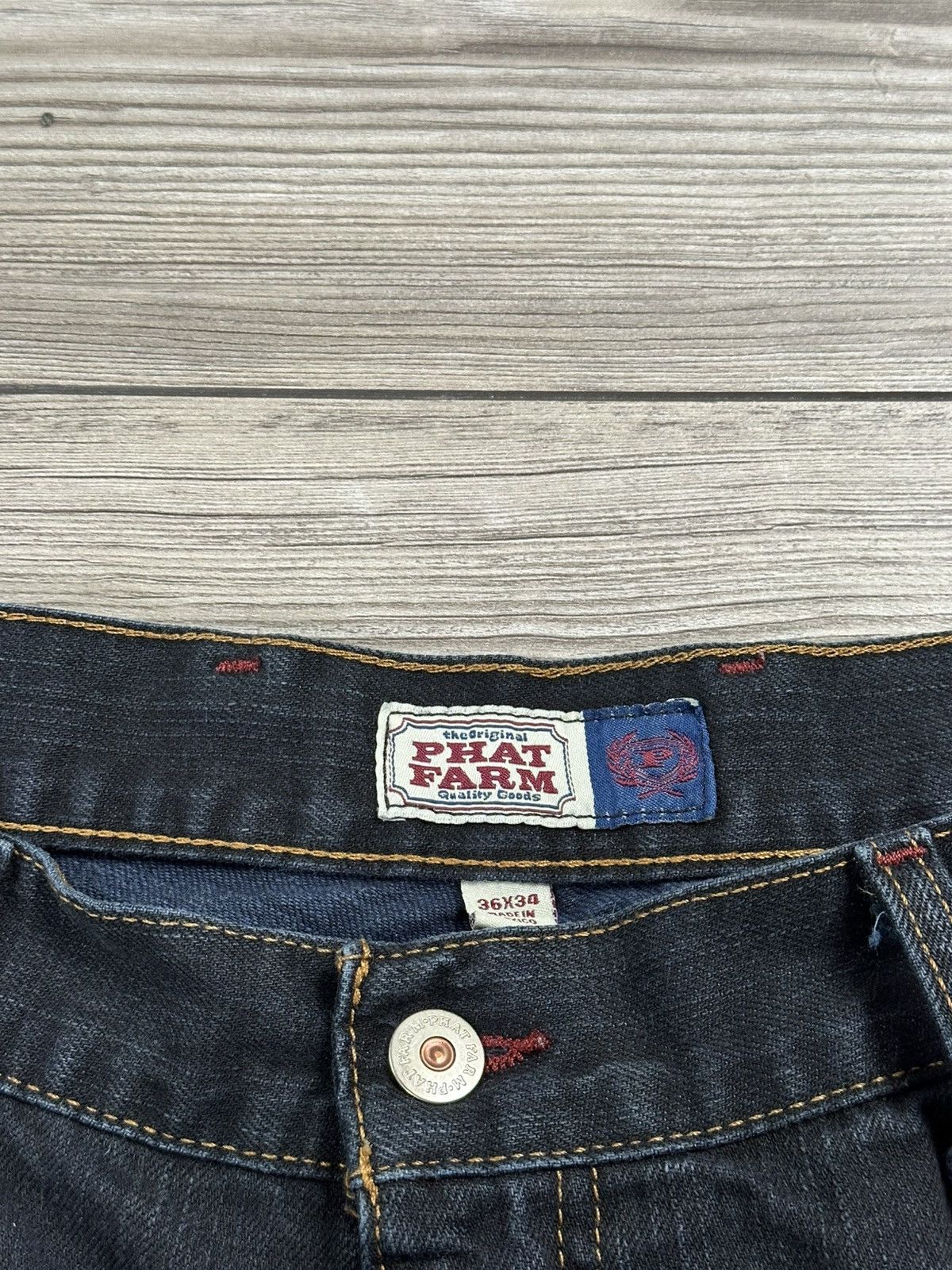 JNCO × Phat Farm × Vintage Crazy Vintage Y2K Phat Farm Baggy Jeans Size US 37 - 4 Thumbnail