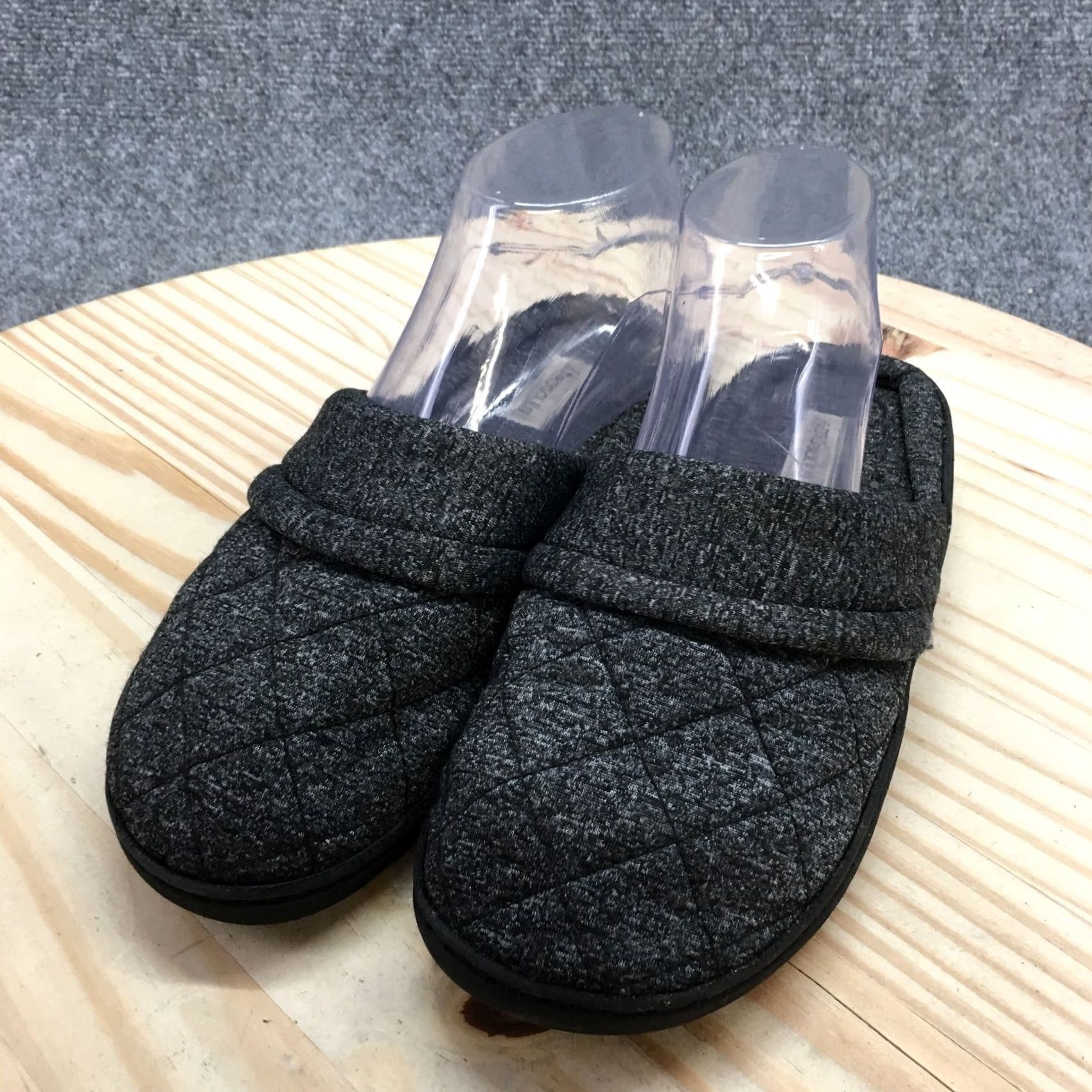 Vintage Aerosoles Slippers Mens Slip On Gray Memory Foam Insoles Mule Flats Casual Size 6.5-7.5 Mens Size US 7 / IT 37 - 3 Thumbnail