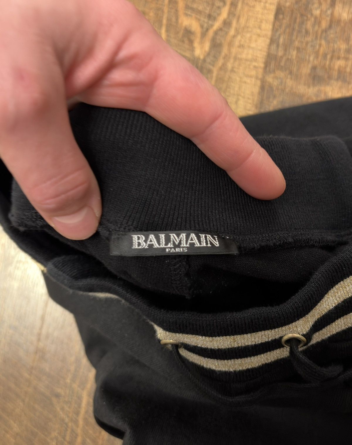 Balmain Balmain Black Biker Jogger Sweatpants Size US 36 / EU 52 - 6 Thumbnail