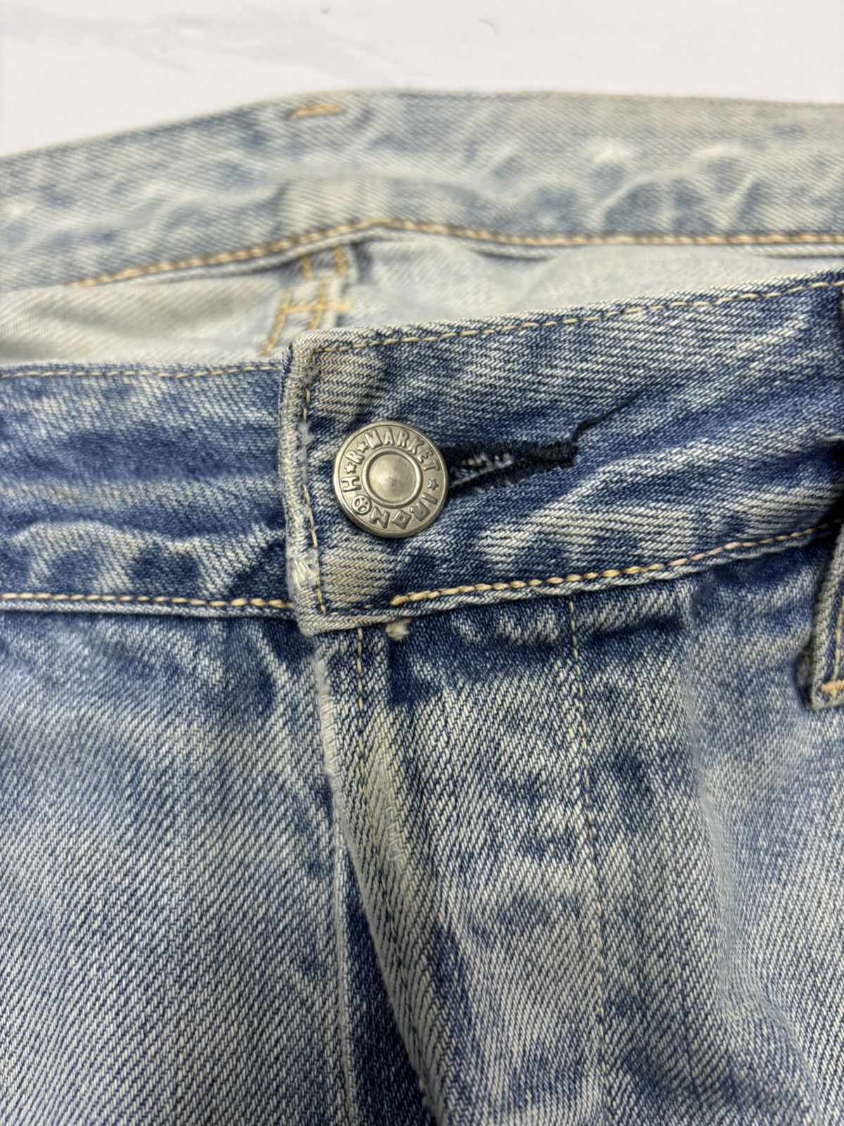 Blue Blue Japan × HOLLYWOOD RANCH MARKET HOLLYWOOD RANCH MARKET HP405 RIPPED THRASHED DISTRESS DENIM Size US 34 / EU 50 - 10 Thumbnail