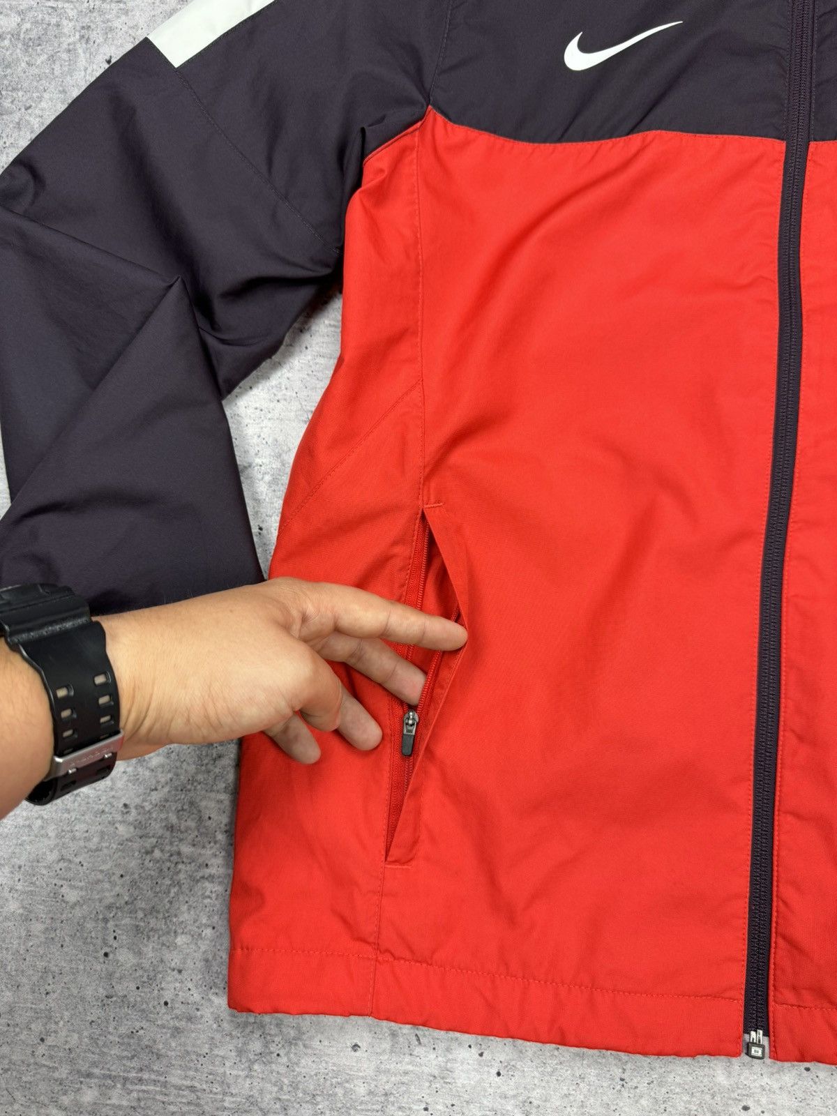 Nike × Vintage Vintage Nike Athletico Madrid Y2K Nylon Soccer Bomber Jacket Size US S / EU 44-46 / 1 - 8 Thumbnail