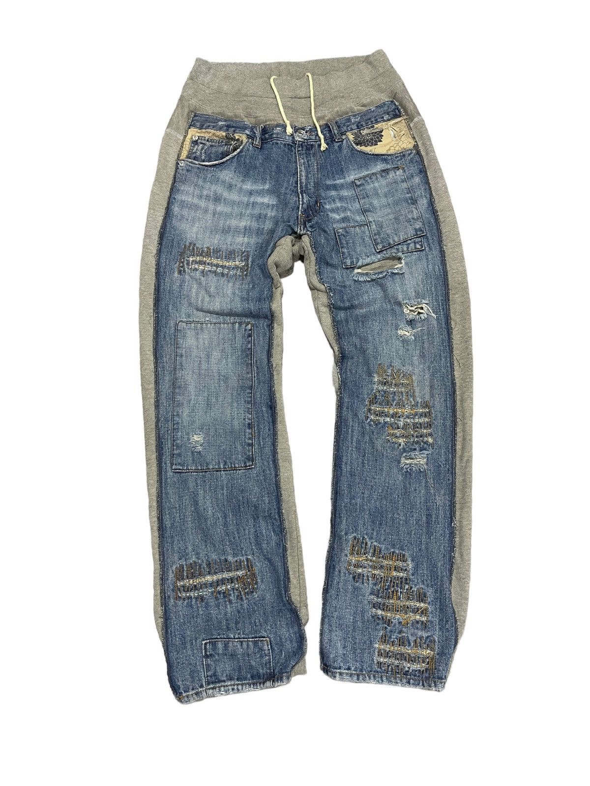 Japanese Brand × Vintage Vintage Gumu INTL Distressed Hybrid Pants Size US 32 / EU 48 - 1 Thumbnail