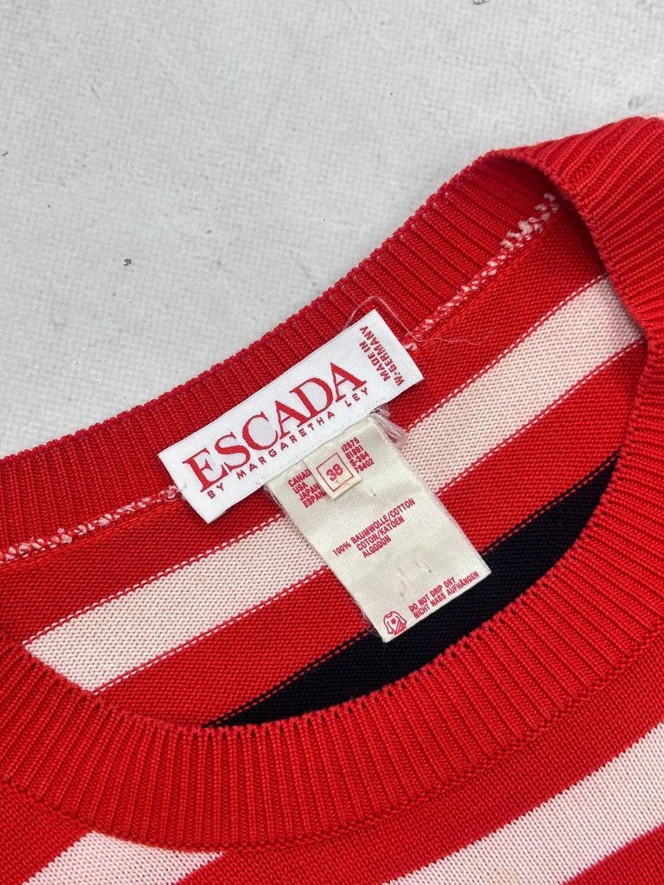 Escada ESCADA Margaretha Ley Striped Set Top Skirt Suit Luxury Y2K Size M / US 6-8 / IT 42-44 - 11 Thumbnail