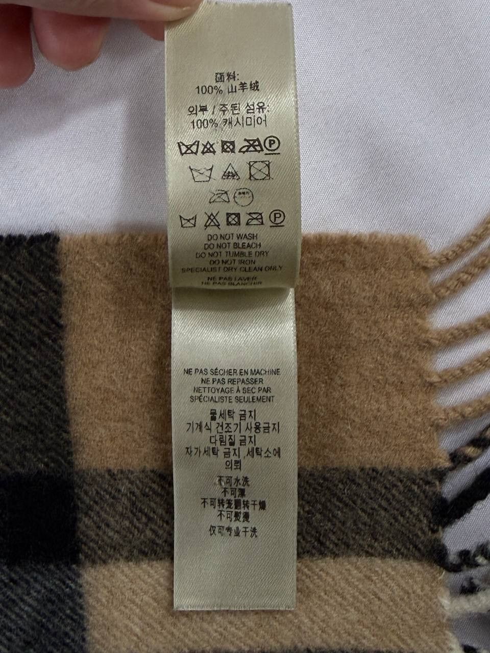 Burberry Burberry Classic Check Cashmere Scarf 'Archive Beige' 168x30 Size ONE SIZE - 6 Thumbnail
