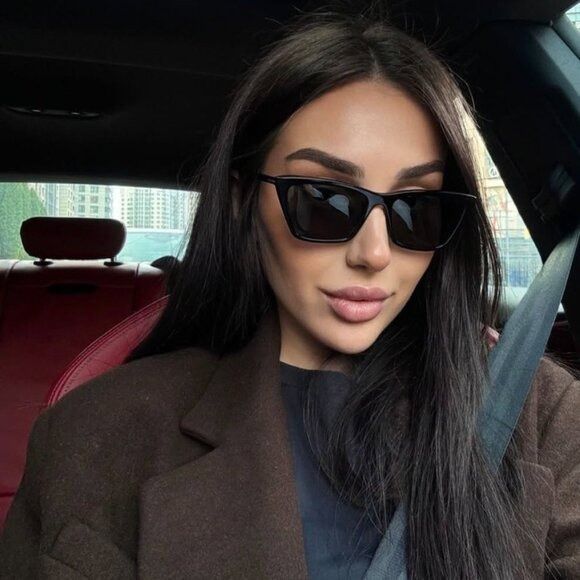 Saint Laurent Paris Saint Laurent SL737 MICA THIN 005 Sunglasses Ivory Cat Eye F Size ONE SIZE - 2 Thumbnail