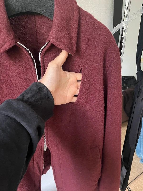 John Undercover Undercover AW23 Felted Wool Jacket with Leather Collar Size US S / EU 44-46 / 1 - 5 Thumbnail