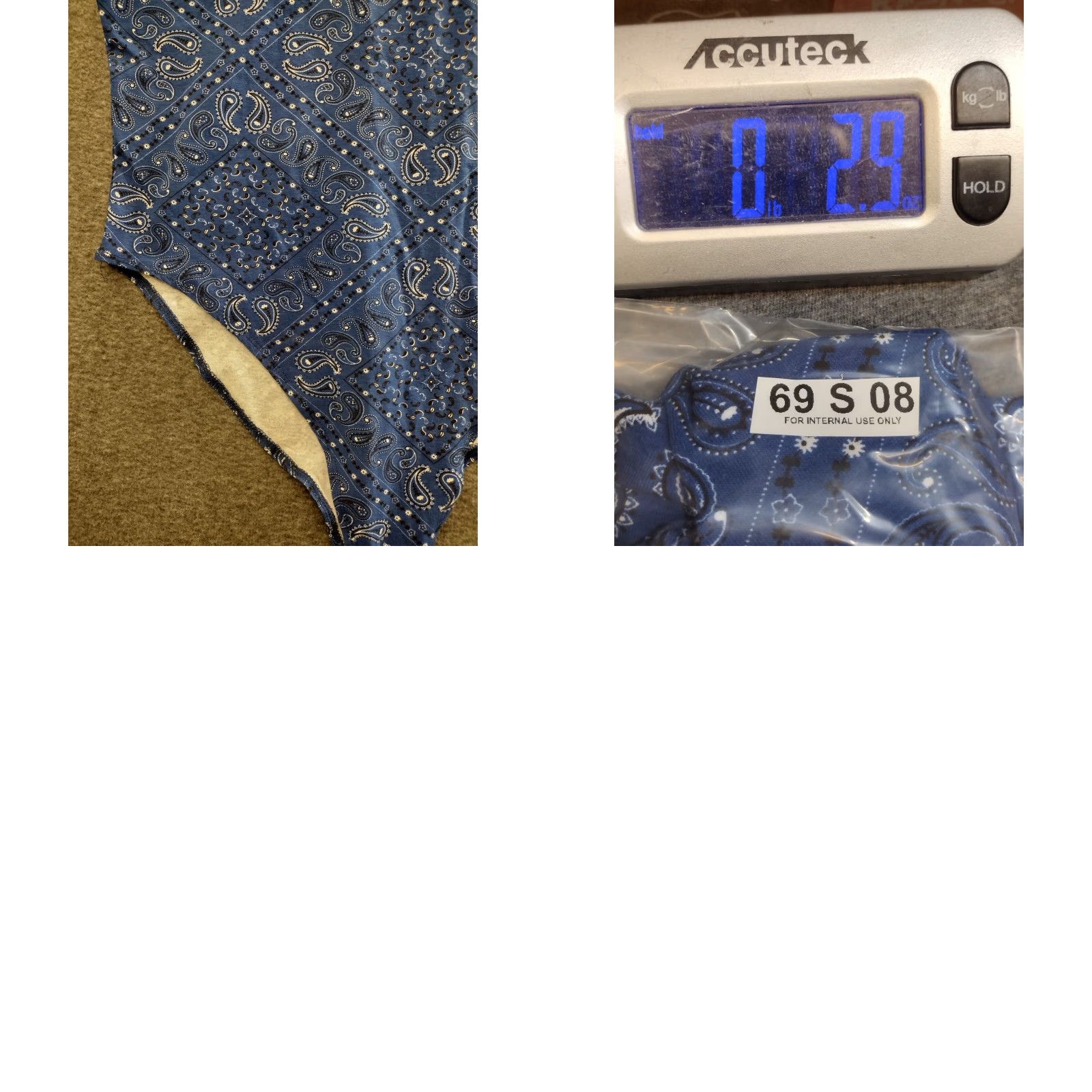 Vintage IML Bodysuit Women XL Blue Paisley Bandana Sleeveless Cotton Blend One Piece Size XL / US 12-14 / IT 48-50 - 8 Thumbnail