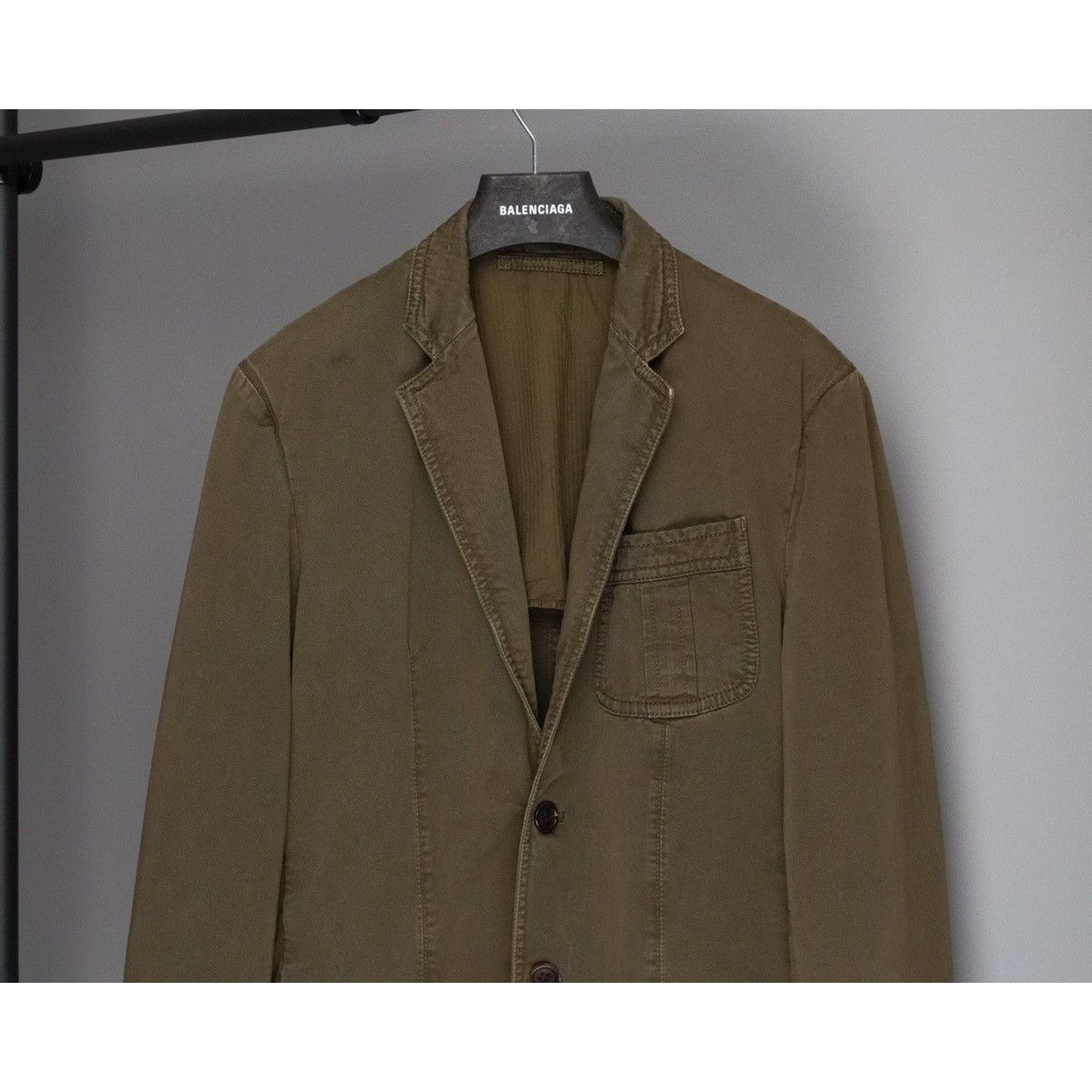 Prada Vintage prada 2006 black tab sport logo khaki work jacket Size US M / EU 48-50 / 2 - 2 Thumbnail
