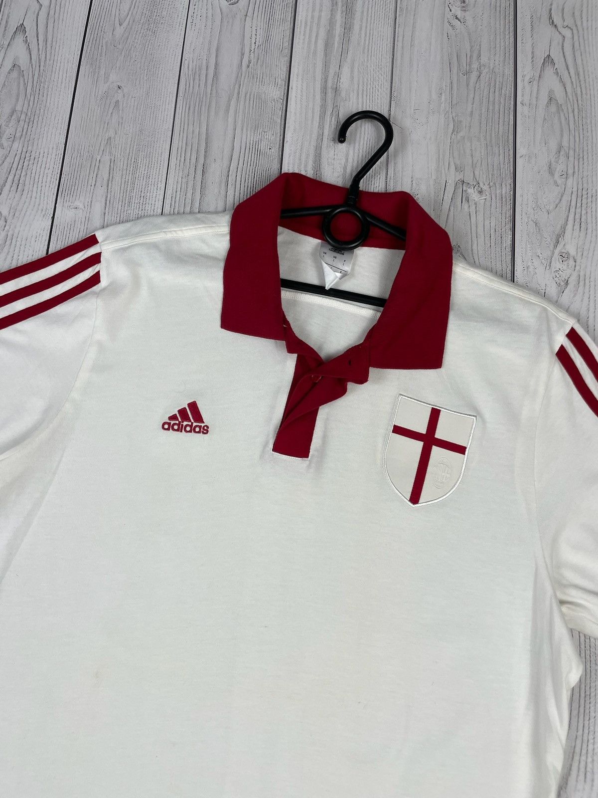 Vintage Vintage AC Milan soccer polo white rare logo size L Size US L / EU 52-54 / 3 - 2 Thumbnail