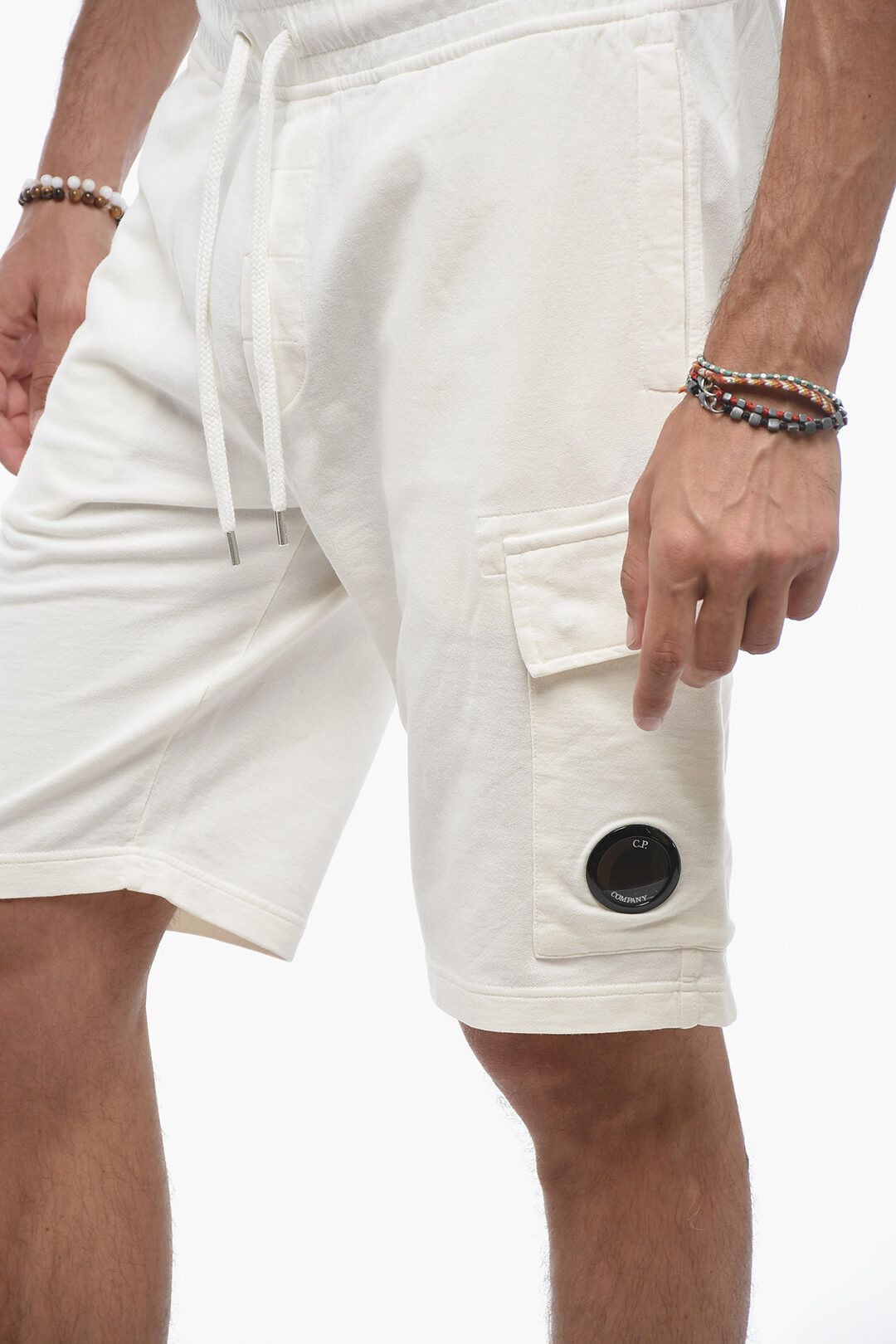C.P. Company og1mm1024 Brushed Cotton Short in White Size US 36 / EU 52 - 3 Thumbnail