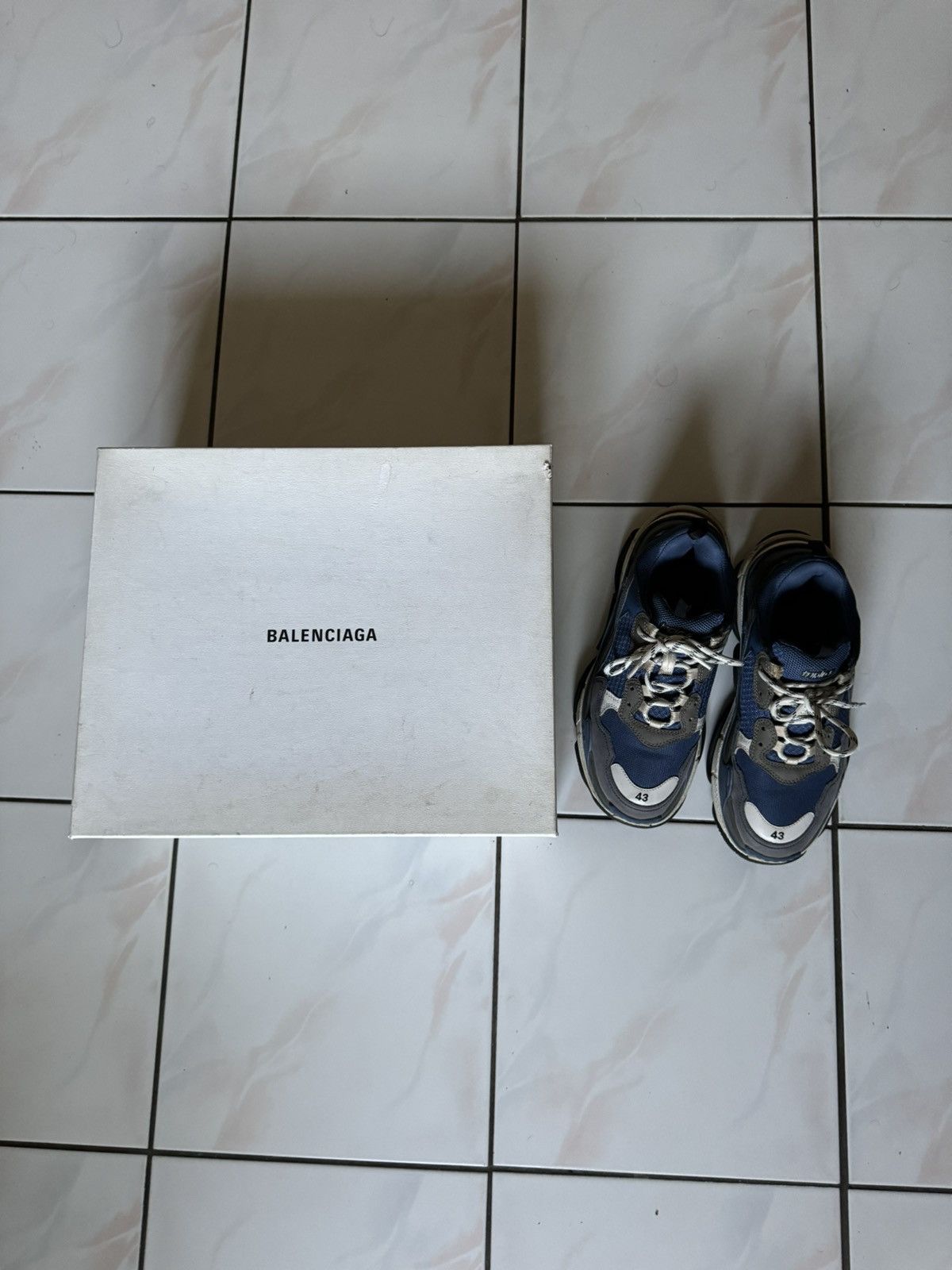 Balenciaga Balenciaga Triple S Navy Size US 10 / EU 43 - 7 Thumbnail