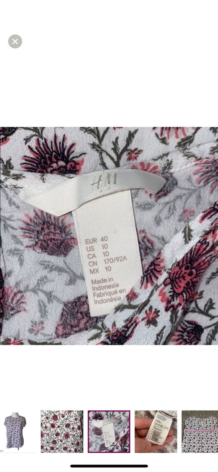 H&M H&M floral blouse size 10 Size L / US 10 / IT 46 - 5 Thumbnail