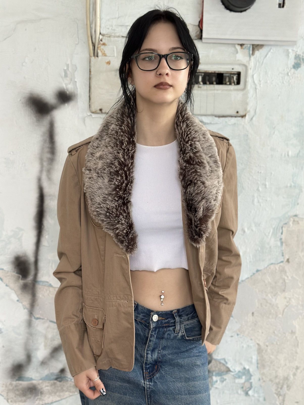 Y/Project VTG Women’s Blazer Jacket Custom Faux Fear SIZE 42 Y2K 00s Size M / US 6-8 / IT 42-44 - 2 Thumbnail