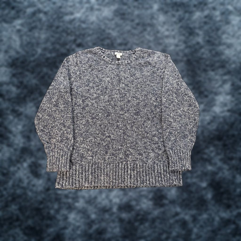 Vintage VINTAGE L.L. Bean Sweater Womens Large Blue Knit Crewneck Pullover Cotton 501067 Ladies Crew Neck Long Sleeve Women Turtleneck? Size L / US 10 / IT 46 - 1 Thumbnail