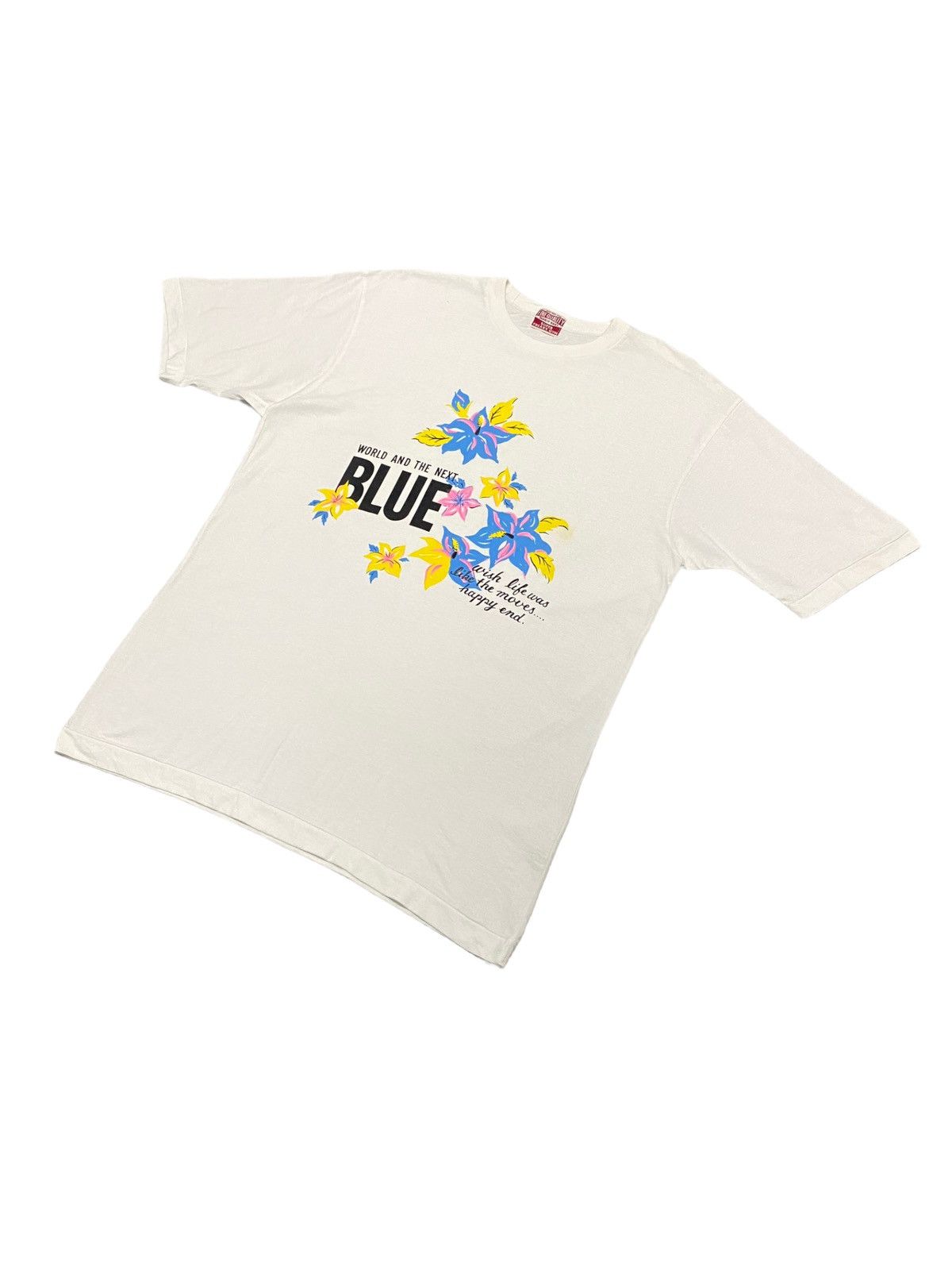 Vintage Vintage Tee Japan Art Flower World And The Next Blue Size US M / EU 48-50 / 2 - 2 Thumbnail