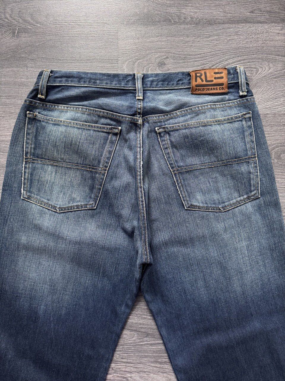 Ralph Lauren Crazy Y2K Polo Jeans Baggy Wide Leg Denim Pants Vintage Size US 33 - 5 Thumbnail