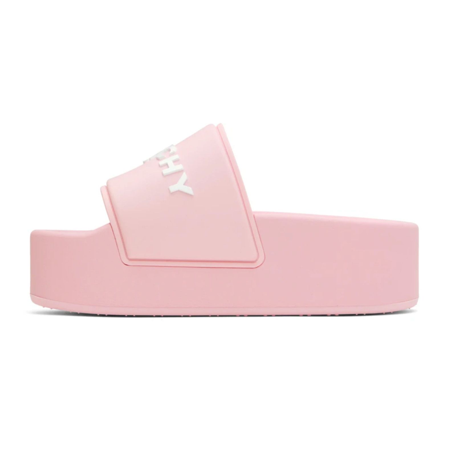 Givenchy Givenchy Pink Platform Rubber White Logo Slide On Pool Size US 10 / IT 40 - 4 Thumbnail