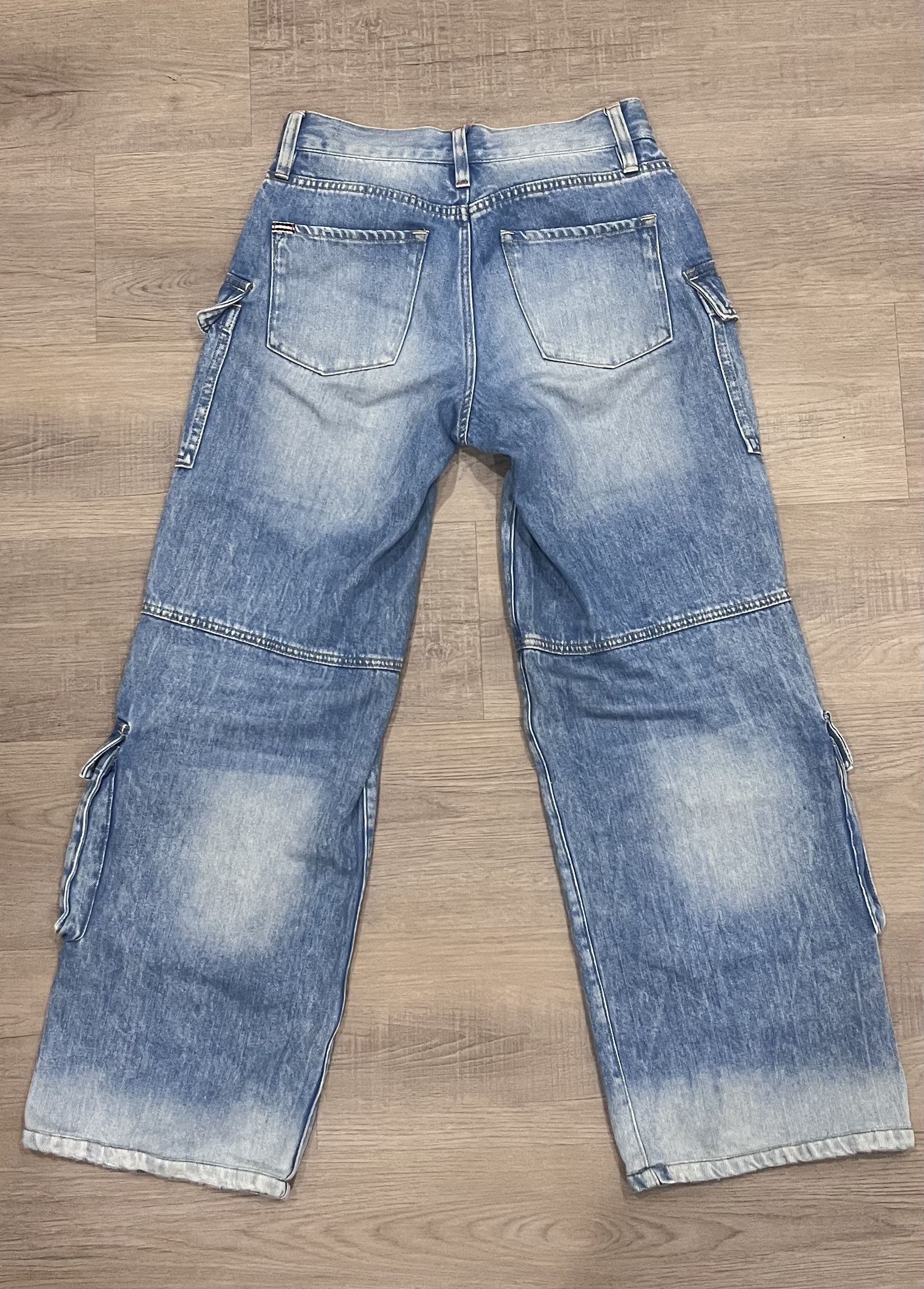 Alice + Olivia Alice + Olivia Baggy Denim Cargo Pants Size 24" / US 00 / IT 34 - 2 Thumbnail