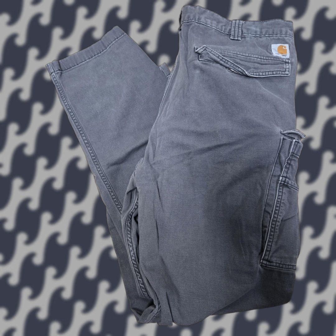 Carhartt Carhartt Pants Mens 40x32 Gray Cargo Relaxed Fit Work Utility Stretch 103574 Size US 40 / EU 56 - 1 Thumbnail