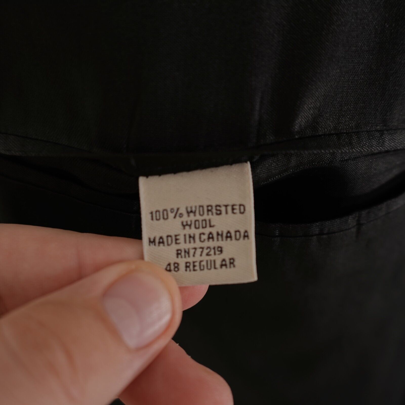 Pronto Uomo Pronto Uomo Thick Textured Worsted Wool Black 3 Gold Button Size 48L - 10 Thumbnail