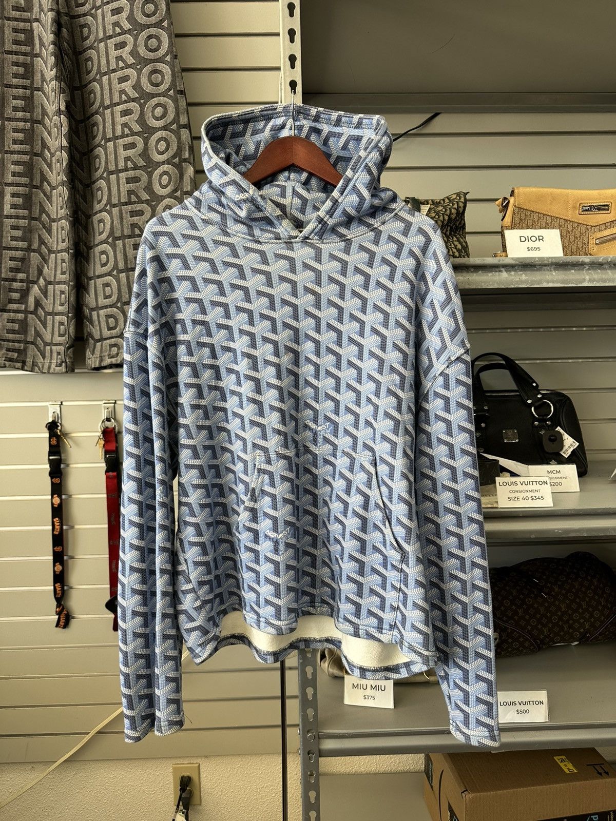 Bravest Studios BRAVEST STUDIOS GOYARD MONOGRAM PRINT HOODIE Size US L / EU 52-54 / 3 - 1 Thumbnail