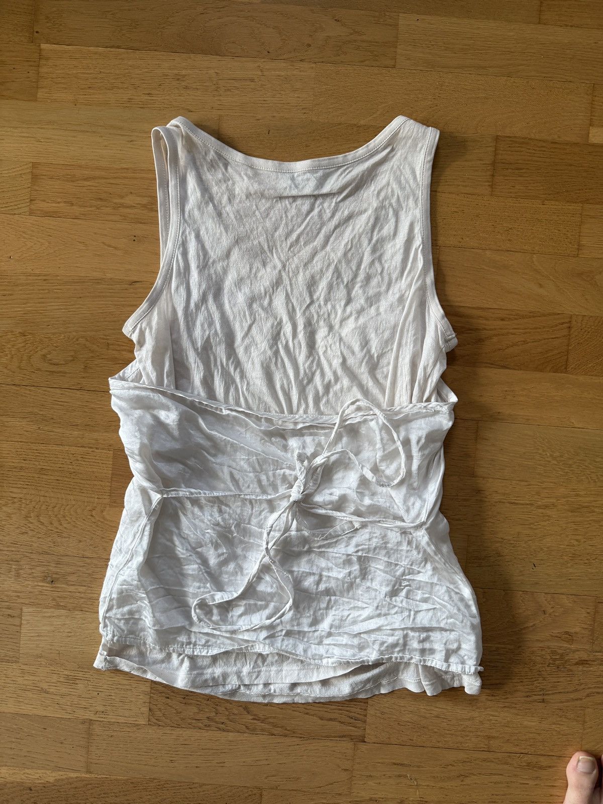 Maison Margiela Vintage Maison Margiela SS08 Ivory Silk & Tank Hybrid Top Size M / US 6-8 / IT 42-44 - 5 Thumbnail