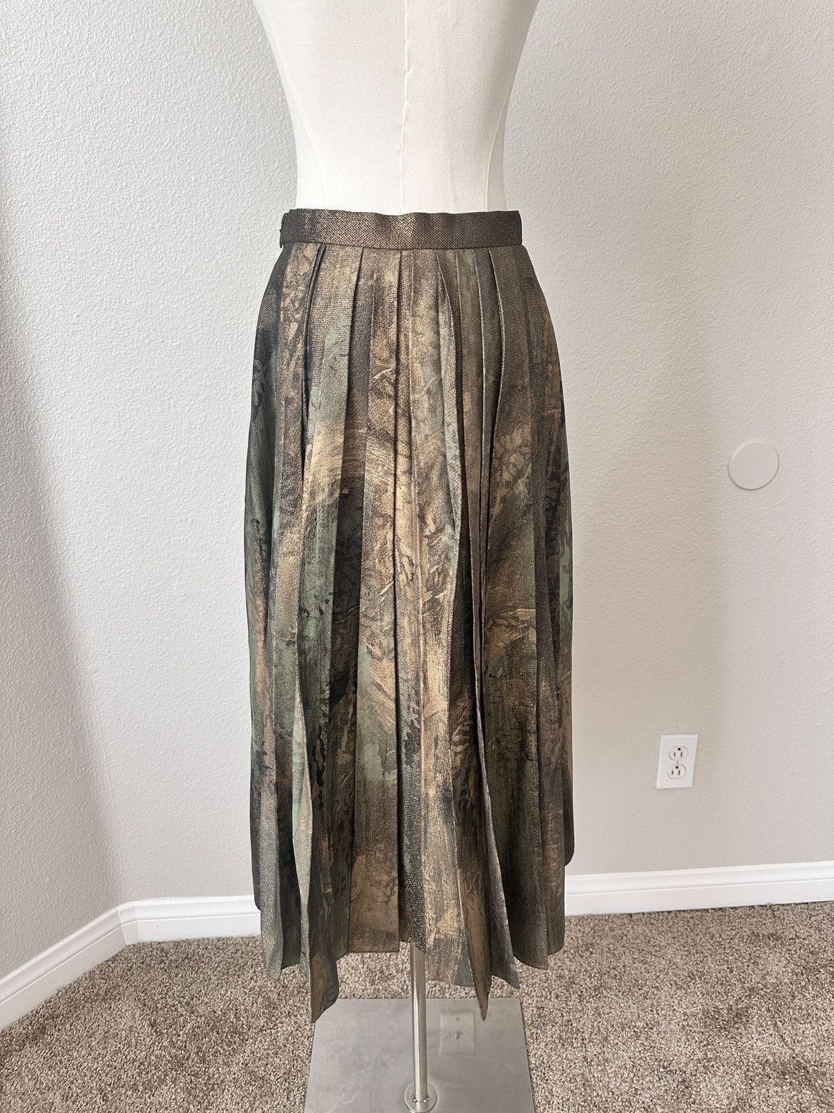 Ralph Lauren Purple Label Ralph Lauren Collection Hand Painted Pleated Skirt Size 27" / US 4 / IT 40 - 3 Thumbnail