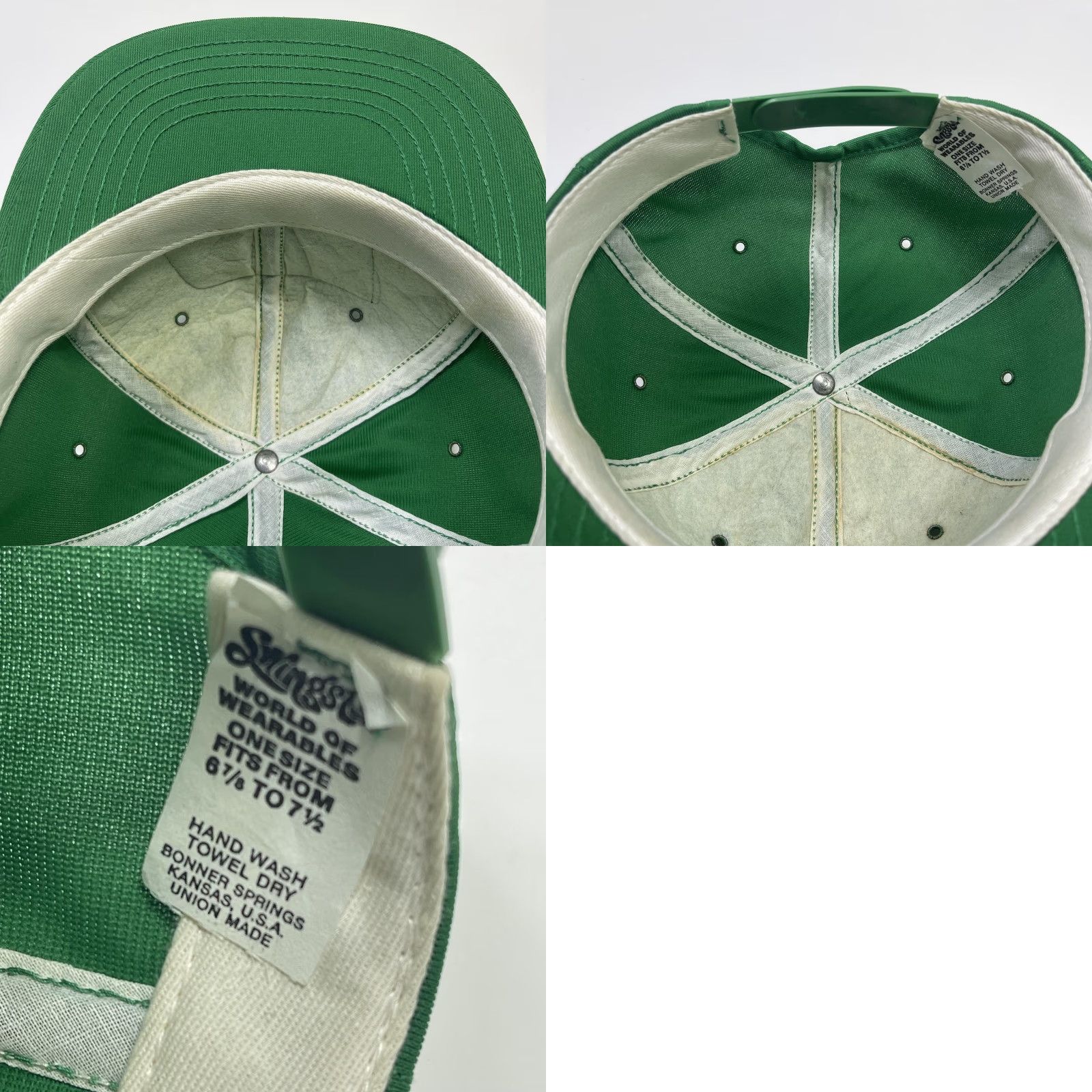 Vintage VINTAGE Gates Green Stripe Hat Cap Snap Back Green Patch Advertising Mens 80s Size ONE SIZE - 8 Thumbnail