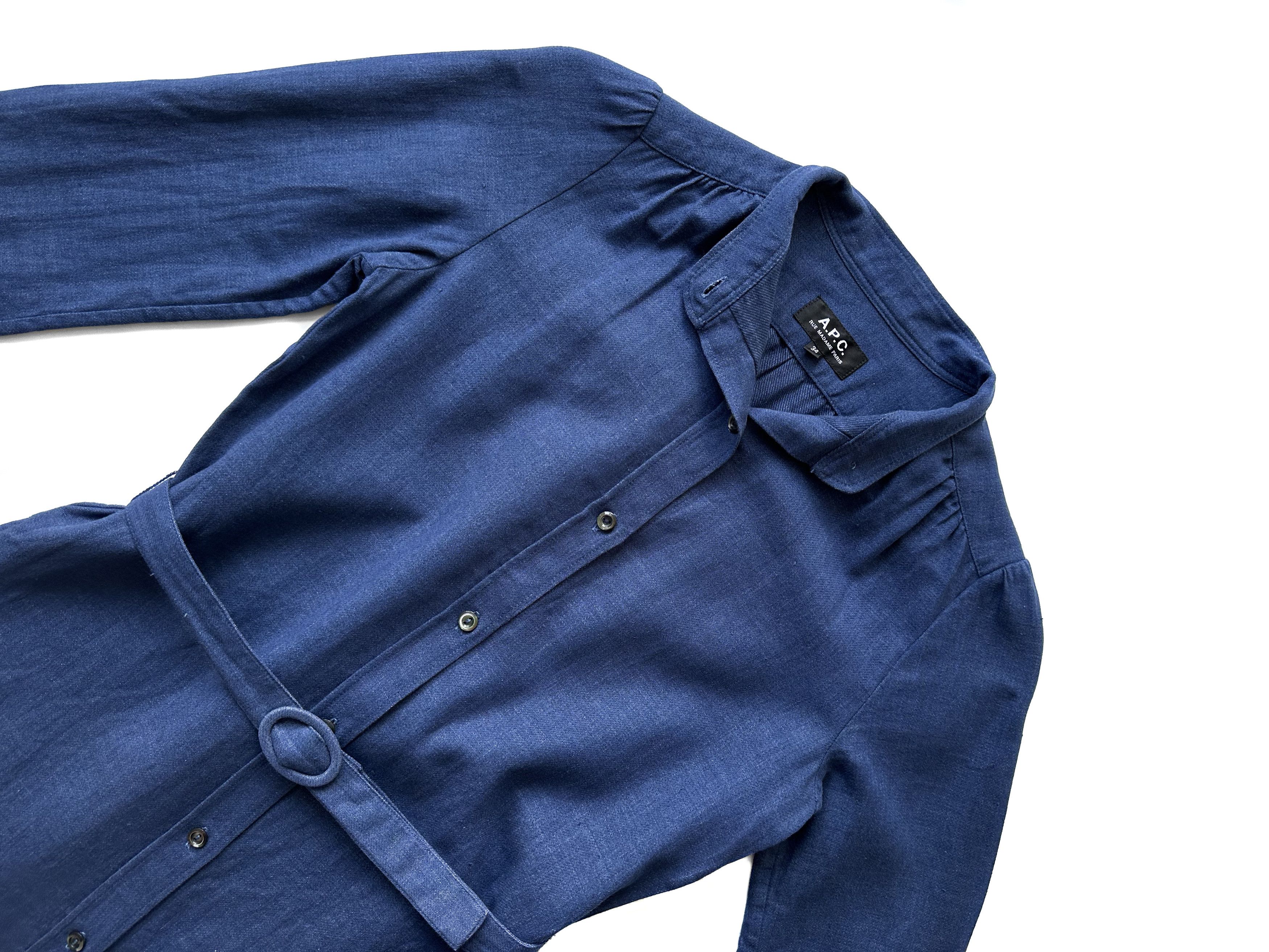 A.P.C. A.P.C. blue belted dress Size XS / US 0-2 / IT 36-38 - 3 Thumbnail