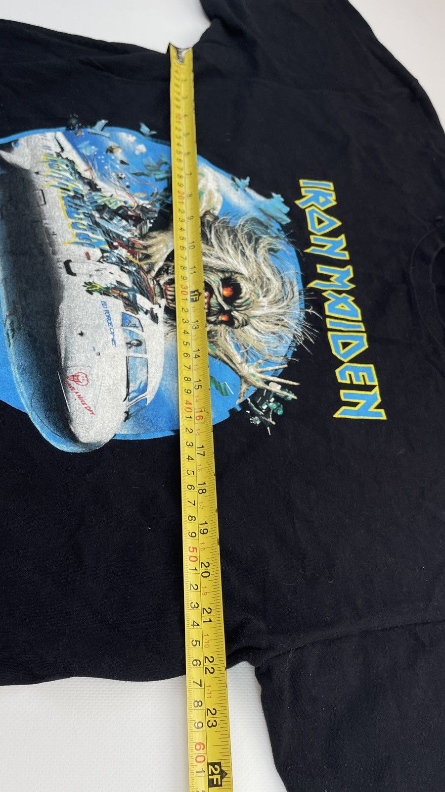 Band Tees × Iron Maiden Iron Maiden 2008 Flight 666 Box Fit Black T Shirt Size US XL / EU 56 / 4 - 12 Thumbnail