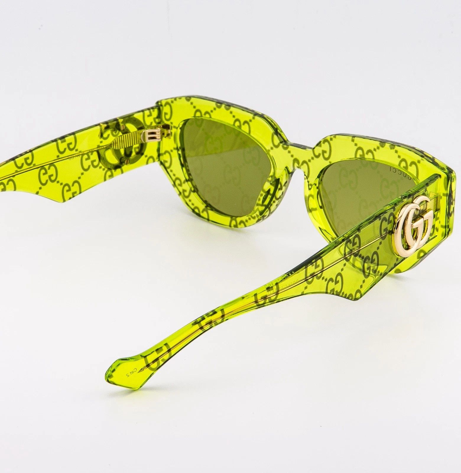 Gucci GUCCI 1421 Crystal Green GUCCISSIMA Gg1421S Sunglasses 007 Size ONE SIZE - 3 Thumbnail