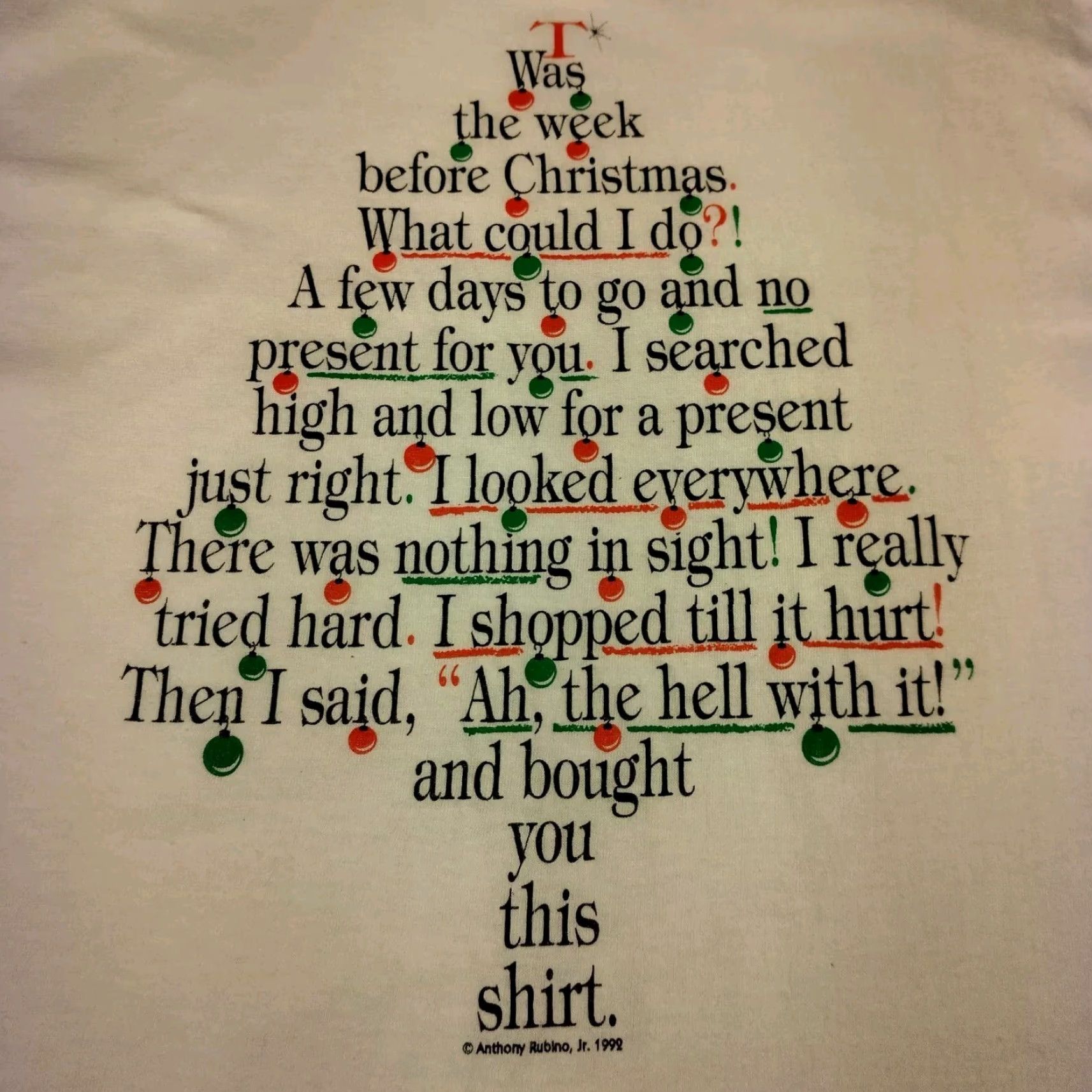 Vintage VINTAGE 90s Christmas Shirt Funny Gift Tree White Single Stitch T-Shirt Mens XL Christmas Tree Mens XL White Single Stitch Shirt Size US XL / EU 56 / 4 - 2 Thumbnail